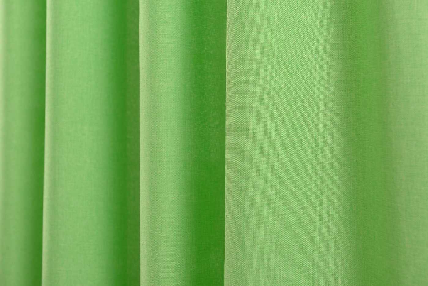 Vorhang Schal verdeckte Schlaufen >>Cationic<< blickdicht Leinen Optik natura seidenmatt (HxB) Landhaus Stil 20440 Vorhang 20440_Apfelgrun_4 | Gardinenbox.de