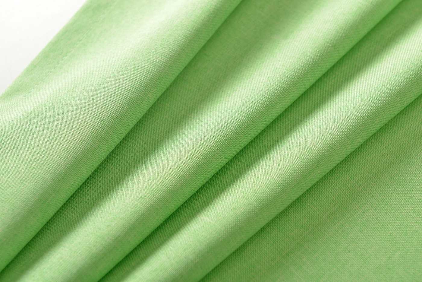 Vorhang Schal verdeckte Schlaufen >>Cationic<< blickdicht Leinen Optik natura seidenmatt (HxB) Landhaus Stil 20440 Vorhang 20440_Apfelgrun_7 | Gardinenbox.de