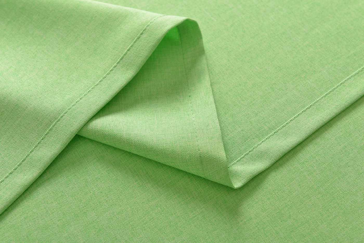 Vorhang Schal verdeckte Schlaufen >>Cationic<< blickdicht Leinen Optik natura seidenmatt (HxB) Landhaus Stil 20440 Vorhang 20440_Apfelgrun_8 | Gardinenbox.de