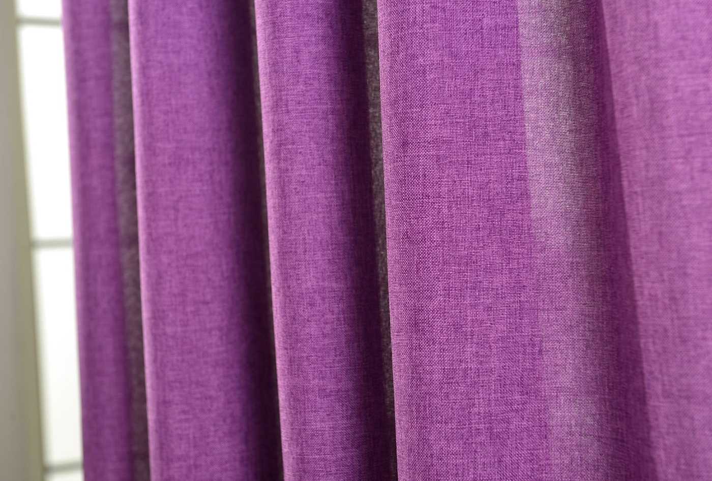 Vorhang Schal verdeckte Schlaufen >>Cationic<< blickdicht Leinen Optik natura seidenmatt (HxB) Landhaus Stil 20440 Vorhang 20440_fuchsia_8 | Gardinenbox.de