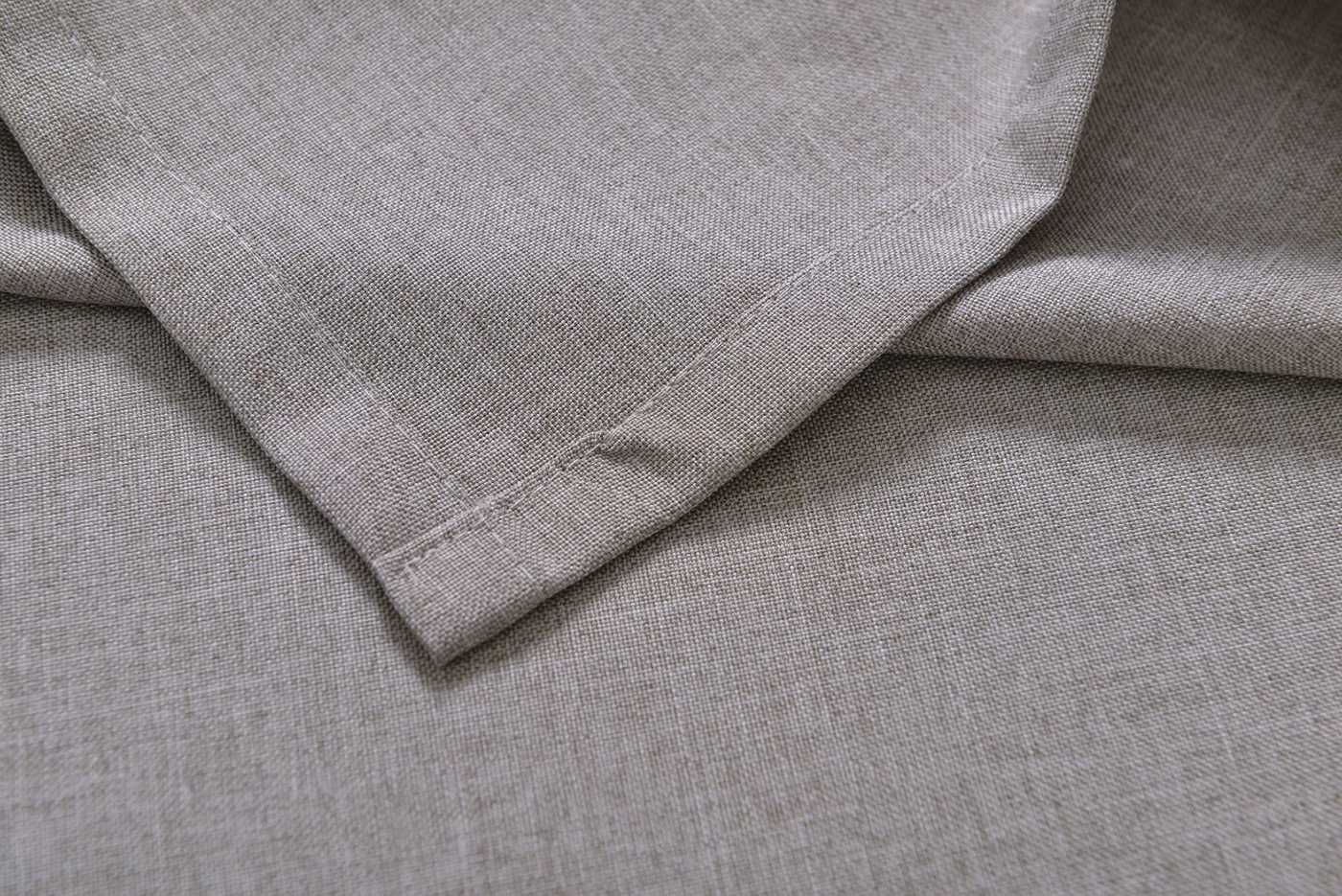 Vorhang Schal verdeckte Schlaufen >>Cationic<< blickdicht Leinen Optik natura seidenmatt (HxB) Landhaus Stil 20440 Vorhang 20440_grau_2 | Gardinenbox.de