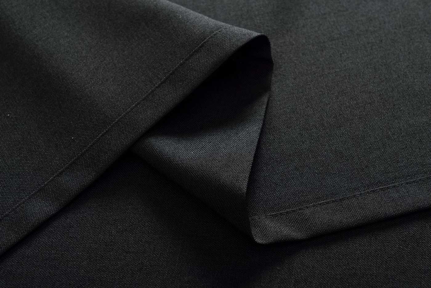 Vorhang Schal verdeckte Schlaufen >>Cationic<< blickdicht Leinen Optik natura seidenmatt (HxB) Landhaus Stil 20440 Vorhang 20440_schwarz_2 | Gardinenbox.de