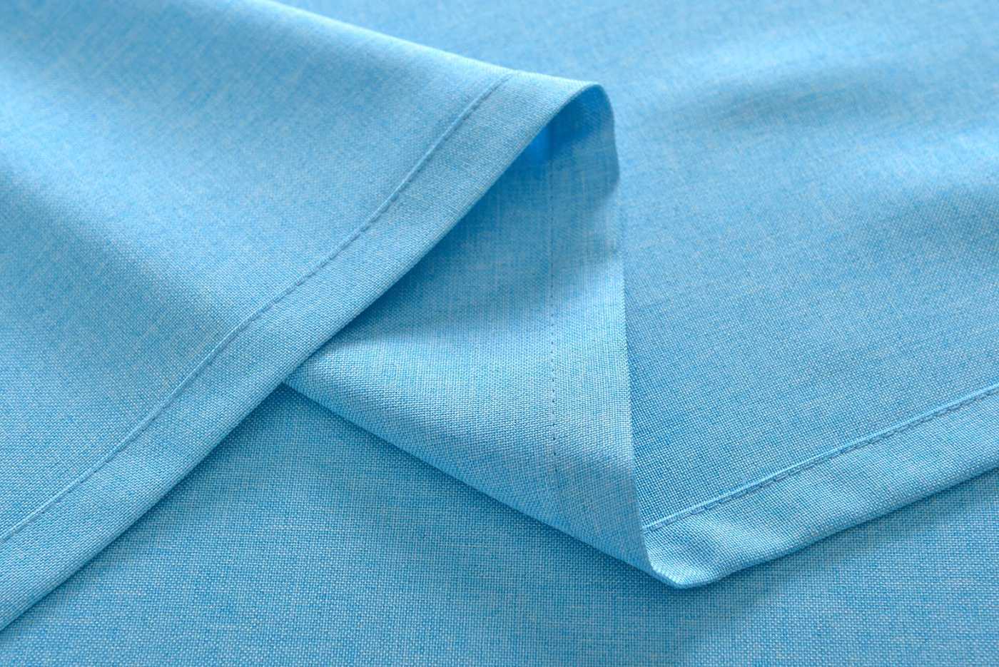 Vorhang Schal verdeckte Schlaufen >>Cationic<< blickdicht Leinen Optik natura seidenmatt (HxB) Landhaus Stil 20440 Vorhang 20440_tArkis_2 | Gardinenbox.de