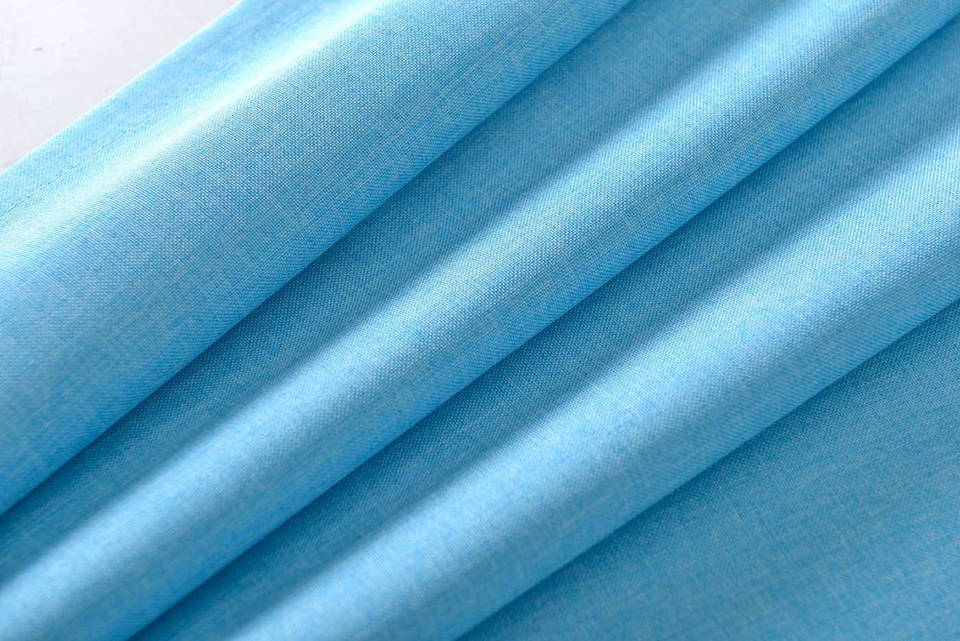 Vorhang Schal verdeckte Schlaufen >>Cationic<< blickdicht Leinen Optik natura seidenmatt (HxB) Landhaus Stil 20440 Vorhang 20440_tArkis_4 | Gardinenbox.de