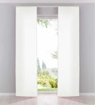 2er Pack Flächenvorhänge Schiebegardinen komplett Set Cationic blickdicht Leinen Optik natura seidenmatt Landhaus Stil 204411-2 Weiß Schiebegardine 204411-2weiss | Gardinenbox.de