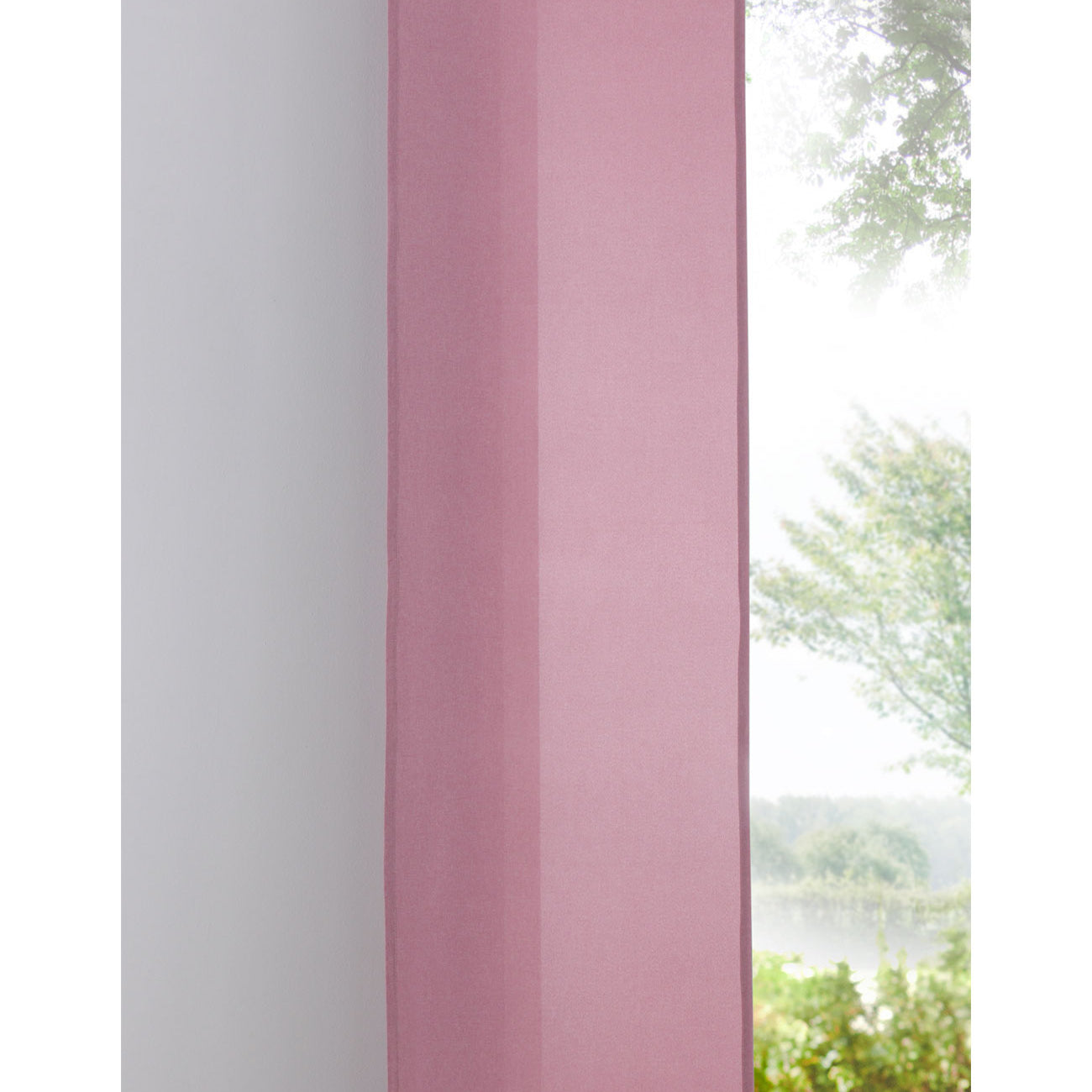 Flächenvorhang Schiebegardine Cationic blickdicht Leinen Optik natura seidenmatt Landhaus Stil 204411 Altrosa Schiebegardine 204411altrosa | Gardinenbox.de