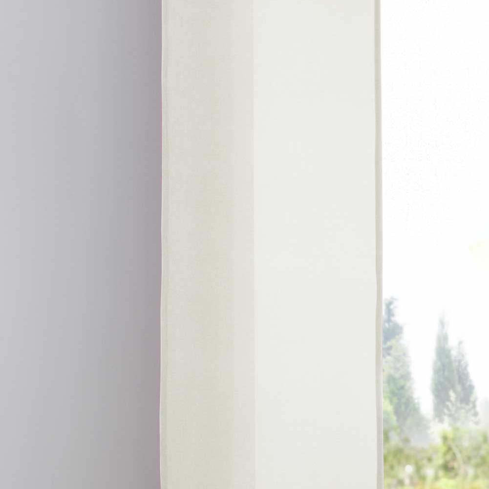 Flächenvorhang Schiebegardine Cationic blickdicht Leinen Optik natura seidenmatt Landhaus Stil 204411 Creme Schiebegardine 204411creme | Gardinenbox.de