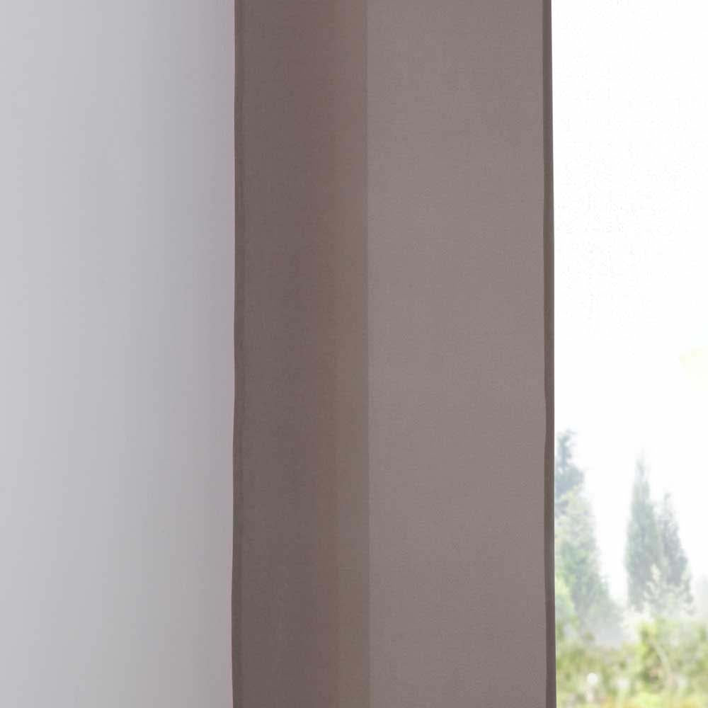 Flächenvorhang Schiebegardine Cationic blickdicht Leinen Optik natura seidenmatt Landhaus Stil 204411 Taupe Schiebegardine 204411taupe | Gardinenbox.de