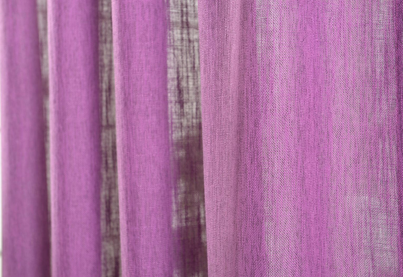 Vorhang Schal verdeckte Schlaufen >>Linene<< blickdicht Leinen Optik Natur Grobfaser (HxB) Lanhaus Stil schwere Qualität 20445 Vorhang 20445_fuchsia_8 | Gardinenbox.de