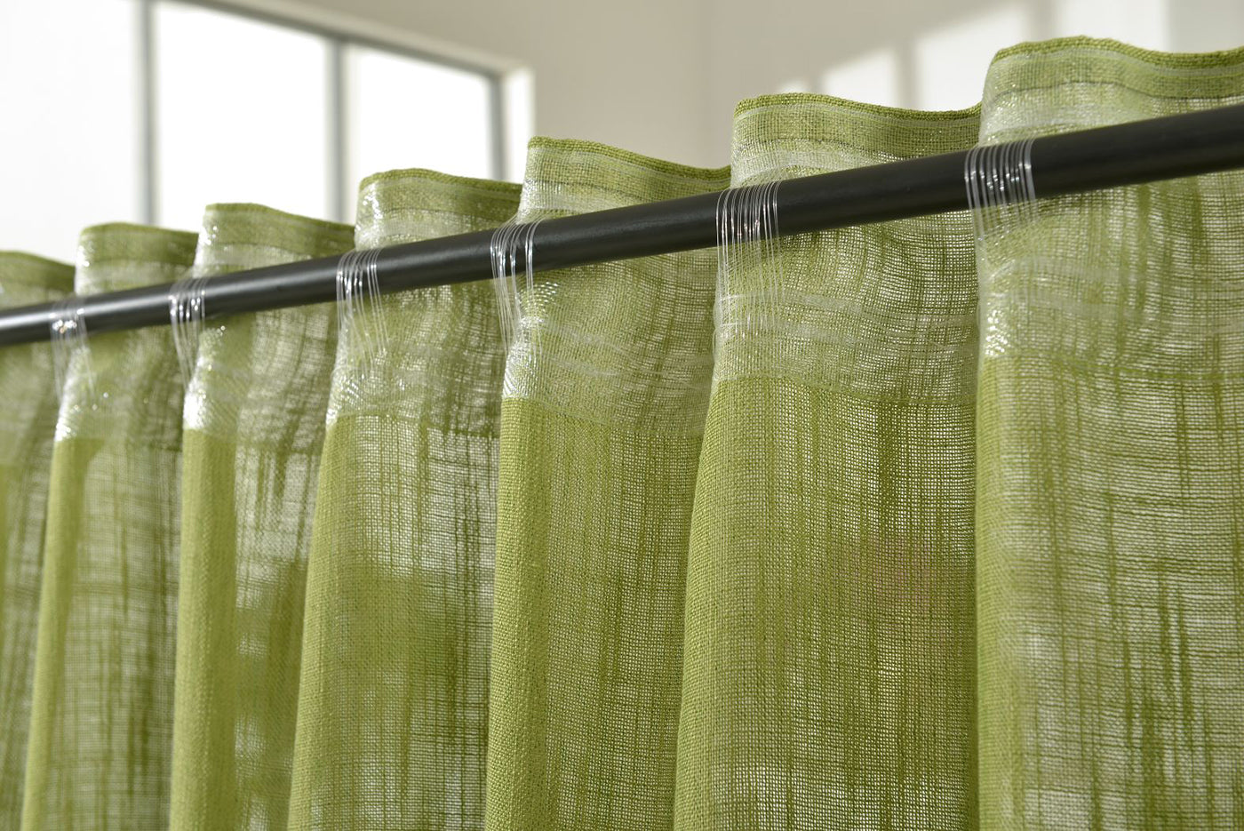 Vorhang Schal verdeckte Schlaufen >>Linene<< blickdicht Leinen Optik Natur Grobfaser (HxB) Lanhaus Stil schwere Qualität 20445 Vorhang 20445_grAn_2 | Gardinenbox.de