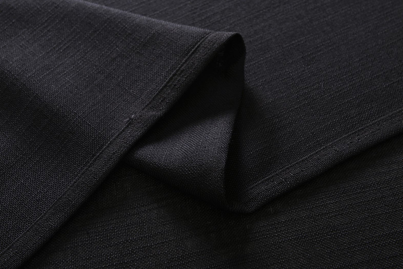 Vorhang Schal verdeckte Schlaufen >>Linene<< blickdicht Leinen Optik Natur Grobfaser (HxB) Lanhaus Stil schwere Qualität 20445 Vorhang 20445_schwarz_6 | Gardinenbox.de