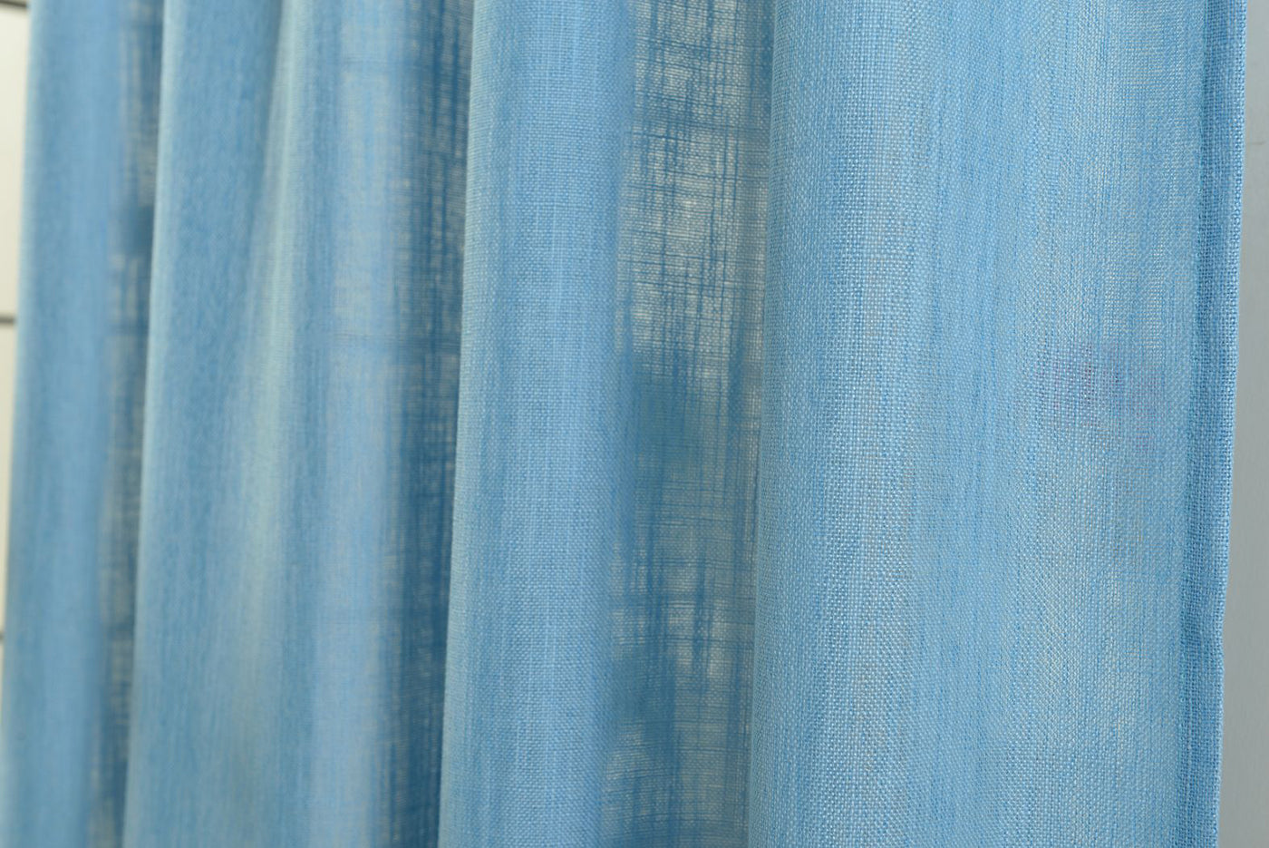 Vorhang Schal verdeckte Schlaufen >>Linene<< blickdicht Leinen Optik Natur Grobfaser (HxB) Lanhaus Stil schwere Qualität 20445 Vorhang 20445_tArkis_10 | Gardinenbox.de