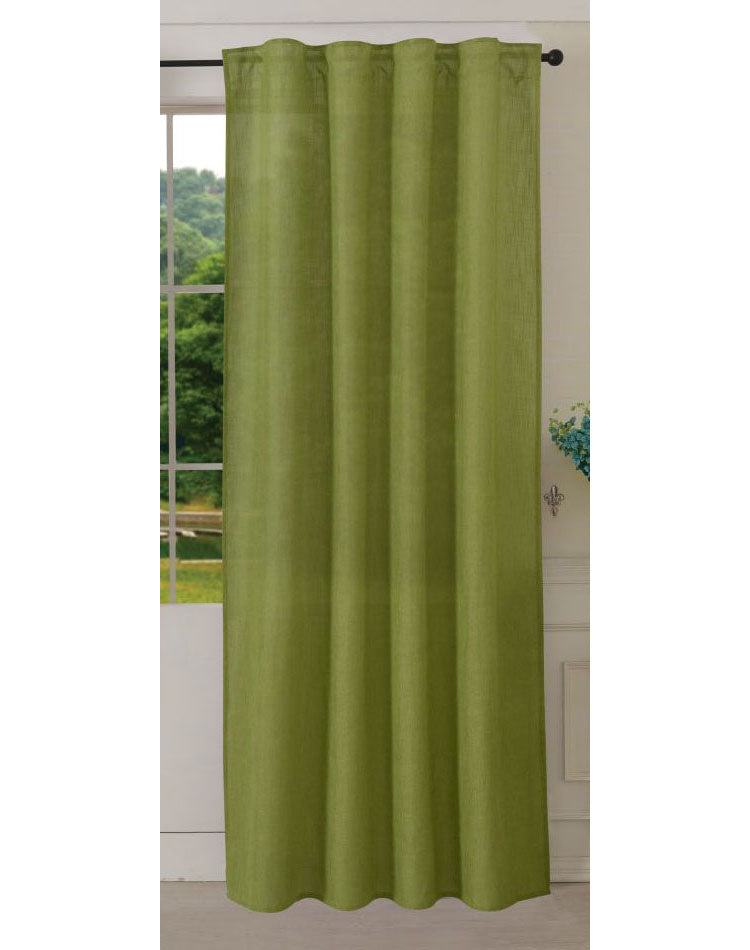 Vorhang Schal verdeckte Schlaufen >>Linene<< blickdicht Leinen Optik Natur Grobfaser (HxB) Lanhaus Stil schwere Qualität 20445 Grün Vorhang 20445gruen | Gardinenbox.de