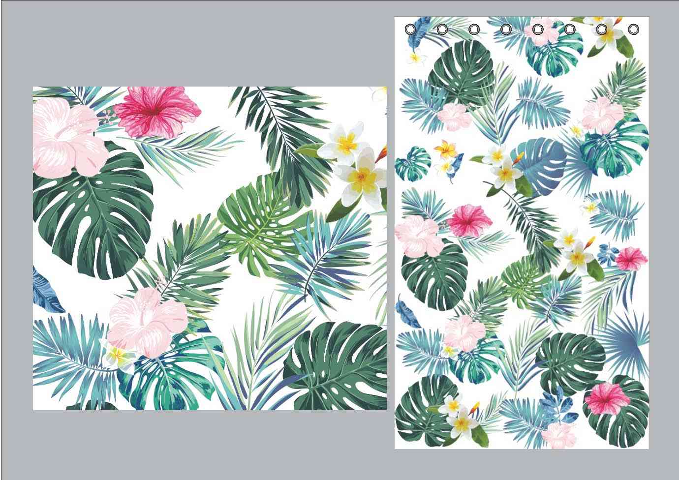 Vorhang Schal blickdicht verdeckte Schlaufen Universalband Digitaldruck (Höhe x Breite cm) 204902 Vorhang Set 20490-009ds_1 | Gardinenbox.de