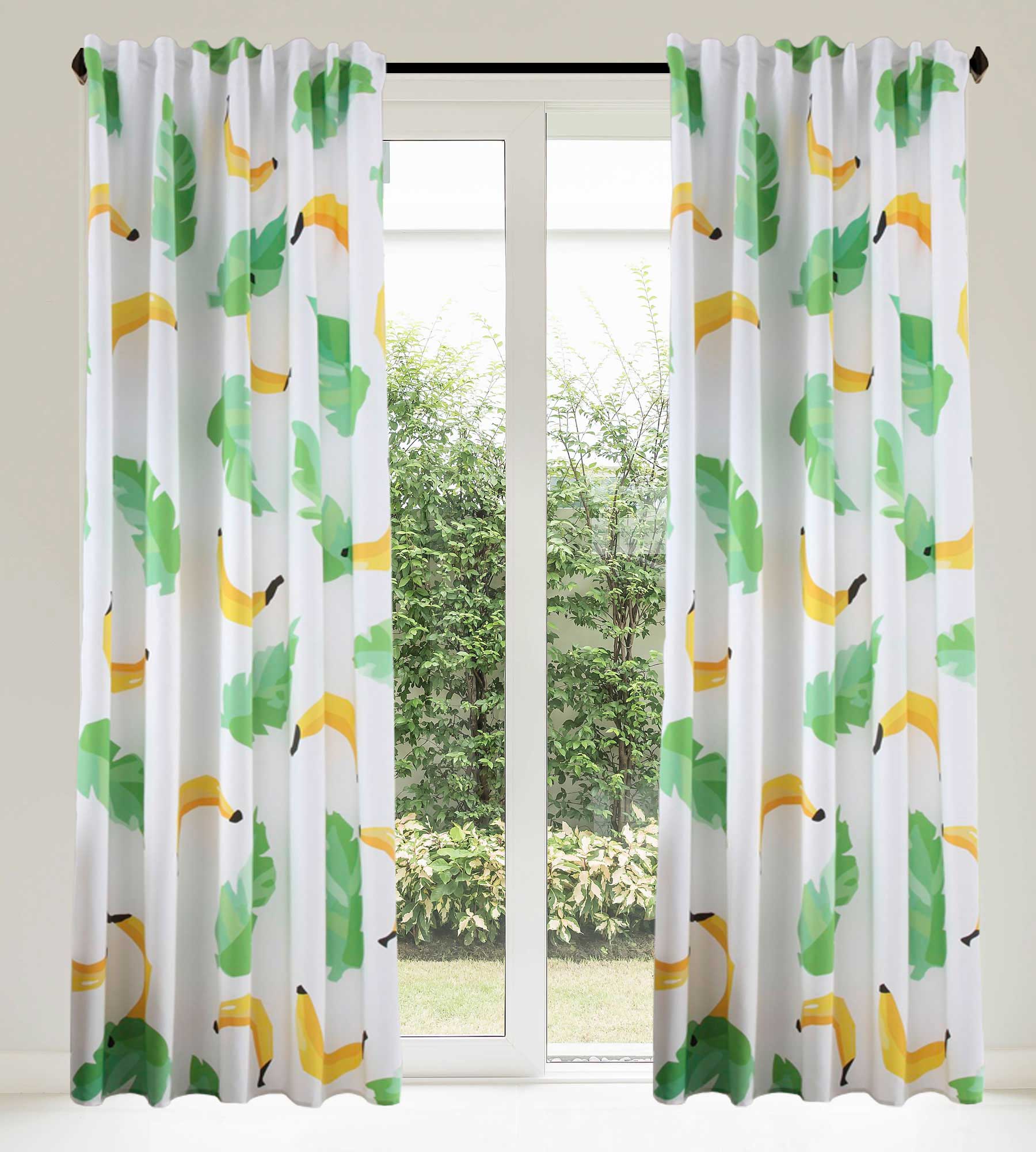 Vorhang Schal blickdicht verdeckte Schlaufen Universalband Digitaldruck (Höhe x Breite cm) 204902 Banane 1 Stück 245x140 Vorhang Set 204902banane_1ed016da-4359-49be-a8f2-61f11a2576c7 | Gardinenbox.de