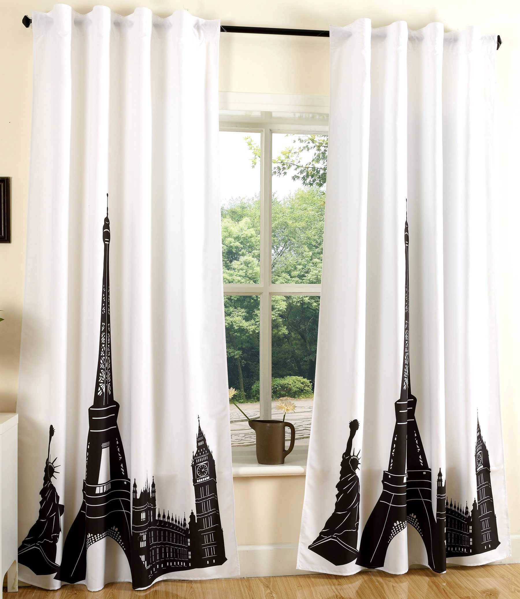 Vorhang Schal blickdicht verdeckte Schlaufen Universalband Digitaldruck (Höhe x Breite cm) 204902 Eiffelturm 1 Stück 245x140 Vorhang Set 204902eiffelturm_628e77b9-bd96-401a-a20f-b10ea389796c | Gardinenbox.de