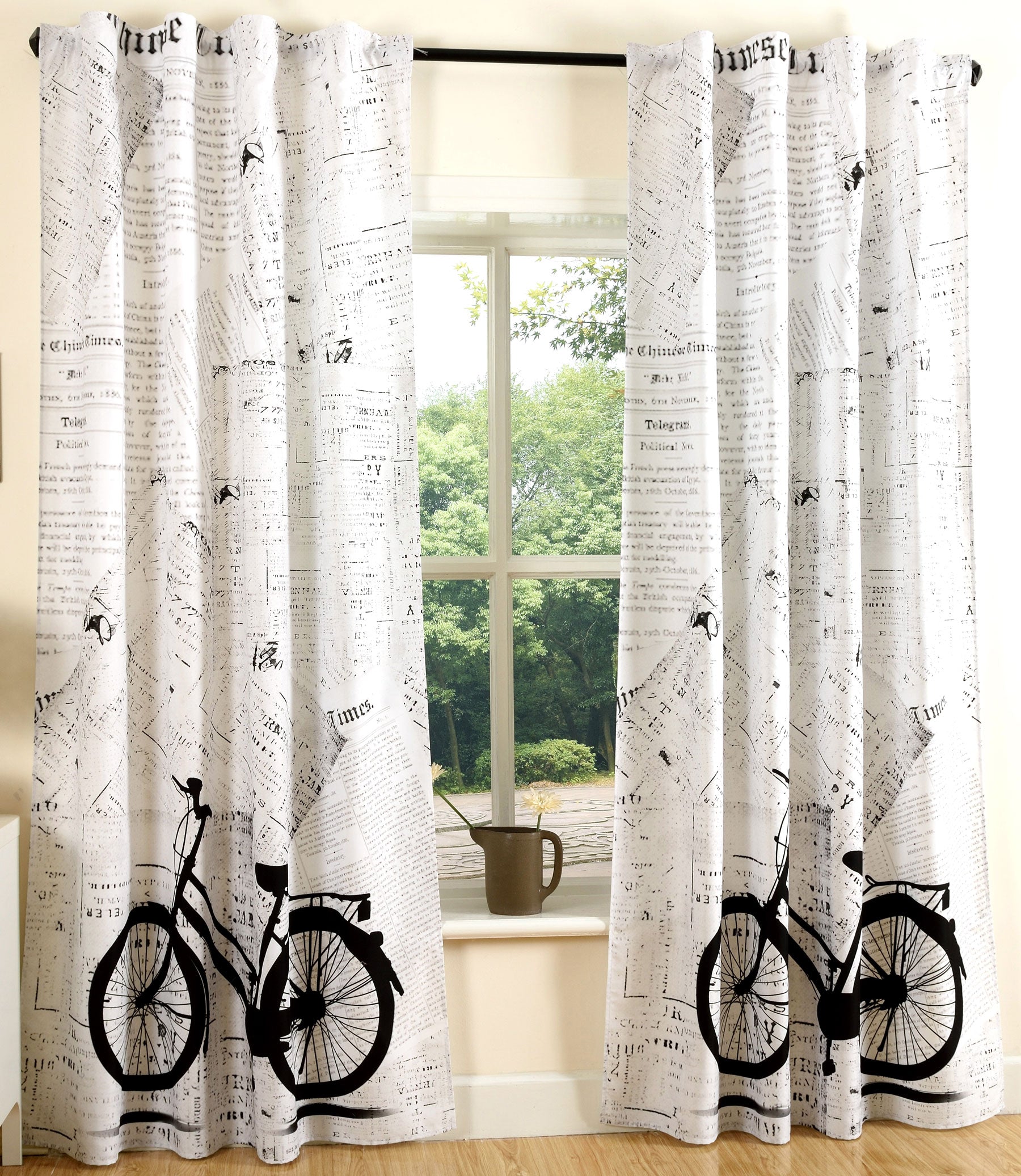 Vorhang Schal blickdicht verdeckte Schlaufen Universalband Digitaldruck (Höhe x Breite cm) 204902 Fahrrad 1 Stück 245x140 Vorhang Set 204902fahrrad_1cccf48b-43b3-4e17-92a9-967e418257b9 | Gardinenbox.de