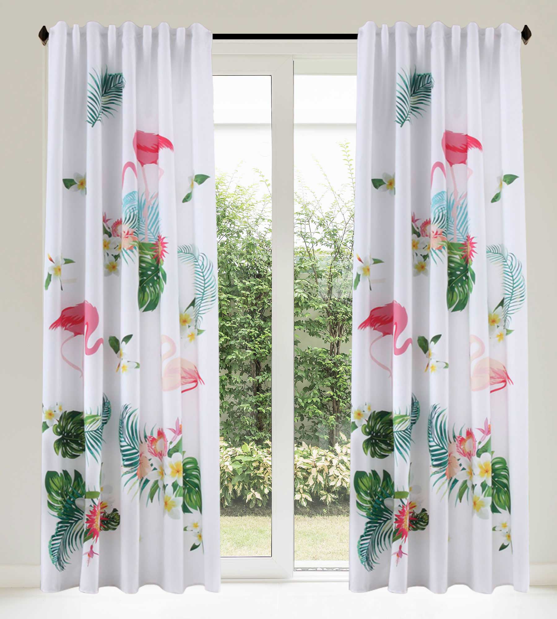 Vorhang Schal blickdicht verdeckte Schlaufen Universalband Digitaldruck (Höhe x Breite cm) 204902 Flamingos 1 Stück 245x140 Vorhang Set 204902flamingos_322aa391-443c-4a5c-b0bd-5c9794237bd2 | Gardinenbox.de