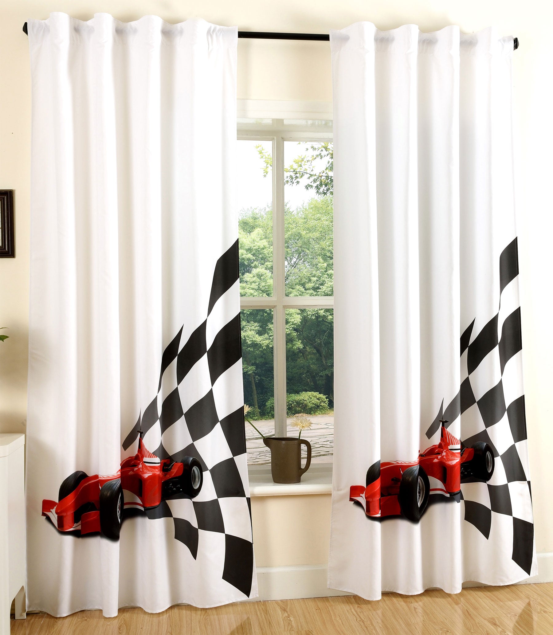 Vorhang Schal blickdicht verdeckte Schlaufen Universalband Digitaldruck (Höhe x Breite cm) 204902 Rennwagen 1 Stück 245x140 Vorhang Set 204902rennwagen_e5a98bdd-365a-4a23-943e-10e01aa8ee39 | Gardinenbox.de