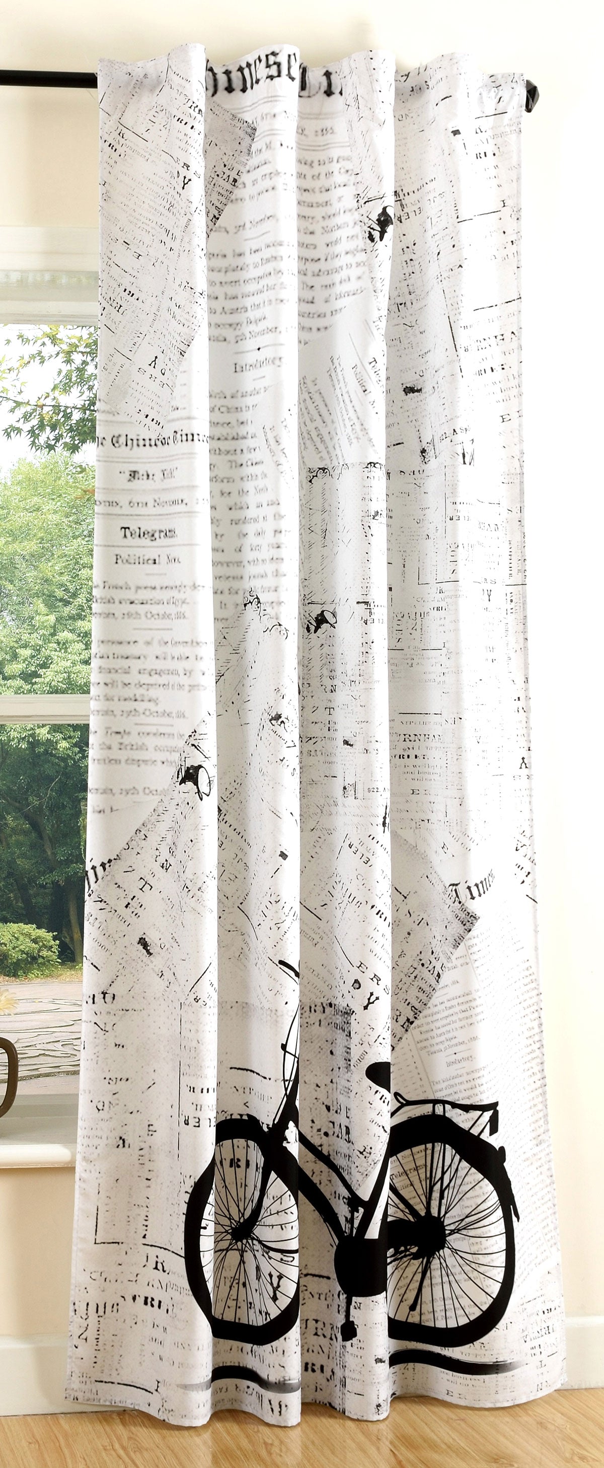 Vorhang Schal blickdicht verdeckte Schlaufen Universalband Digitaldruck (Höhe x Breite cm) 20490 Bike Vorhang 20490bike | Gardinenbox.de