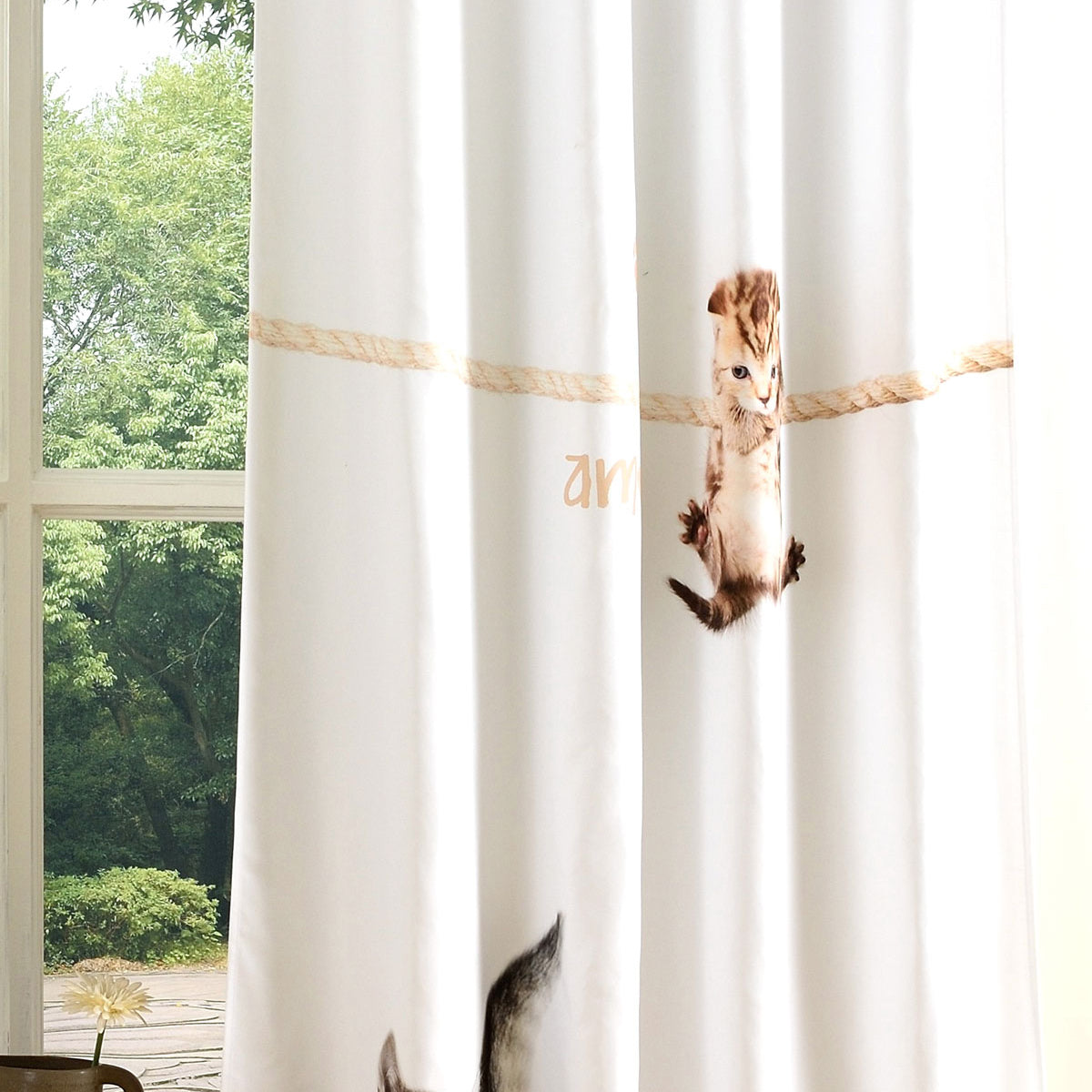 Vorhang Schal blickdicht verdeckte Schlaufen Universalband Digitaldruck (Höhe x Breite cm) 20490 Cats Vorhang 20490cats | Gardinenbox.de