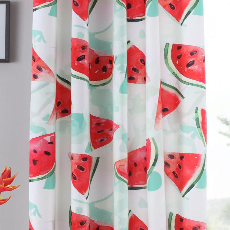 Vorhang Schal blickdicht verdeckte Schlaufen Universalband Digitaldruck (Höhe x Breite cm) 20490 Melone Vorhang 20490melone | Gardinenbox.de