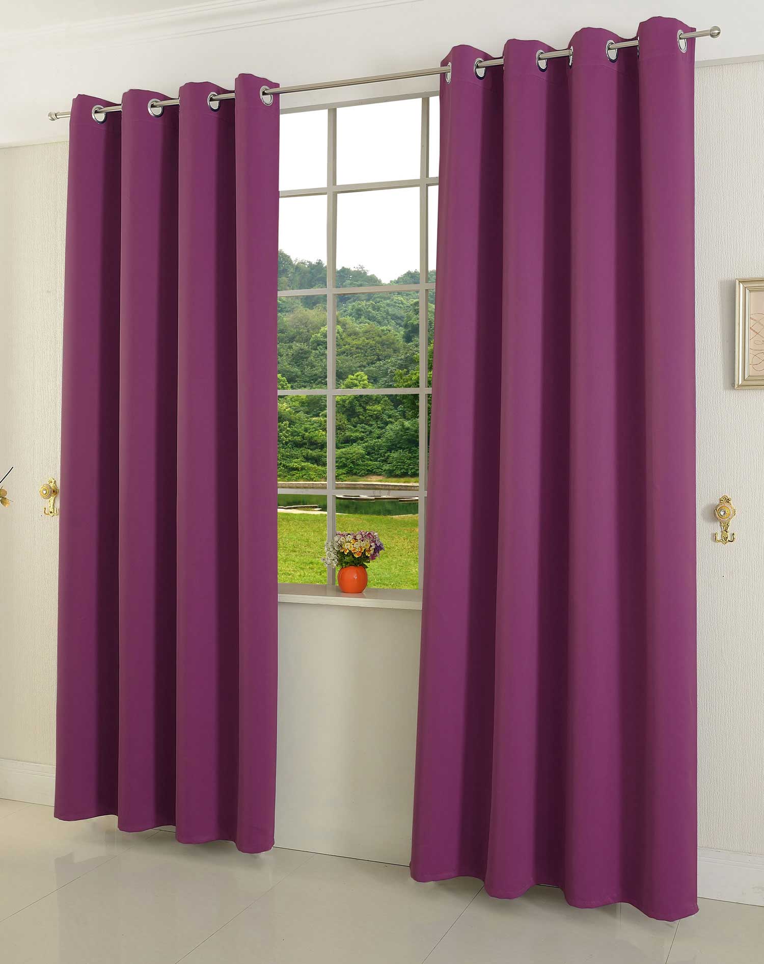 Verdunkelungsvorhang Ösen matt uni Farben blickdicht Blackout 20600 Himbeere 245x135 (HxB) Vorhang 20600himbeere-245 | Gardinenbox.de