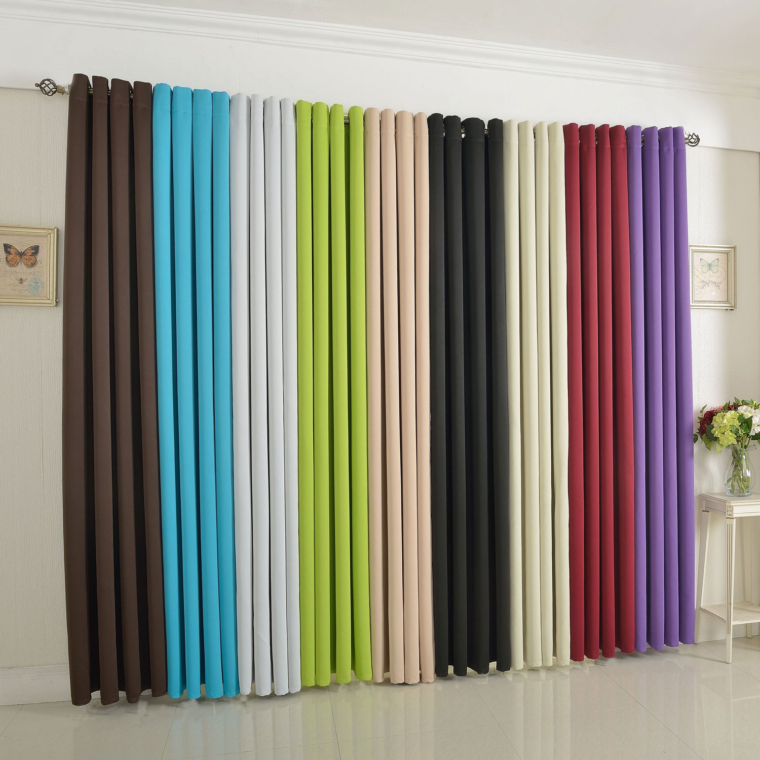 Verdunkelungsvorhang Ösen matt uni Farben blickdicht Blackout 20600 Vorhang 20600var | Gardinenbox.de