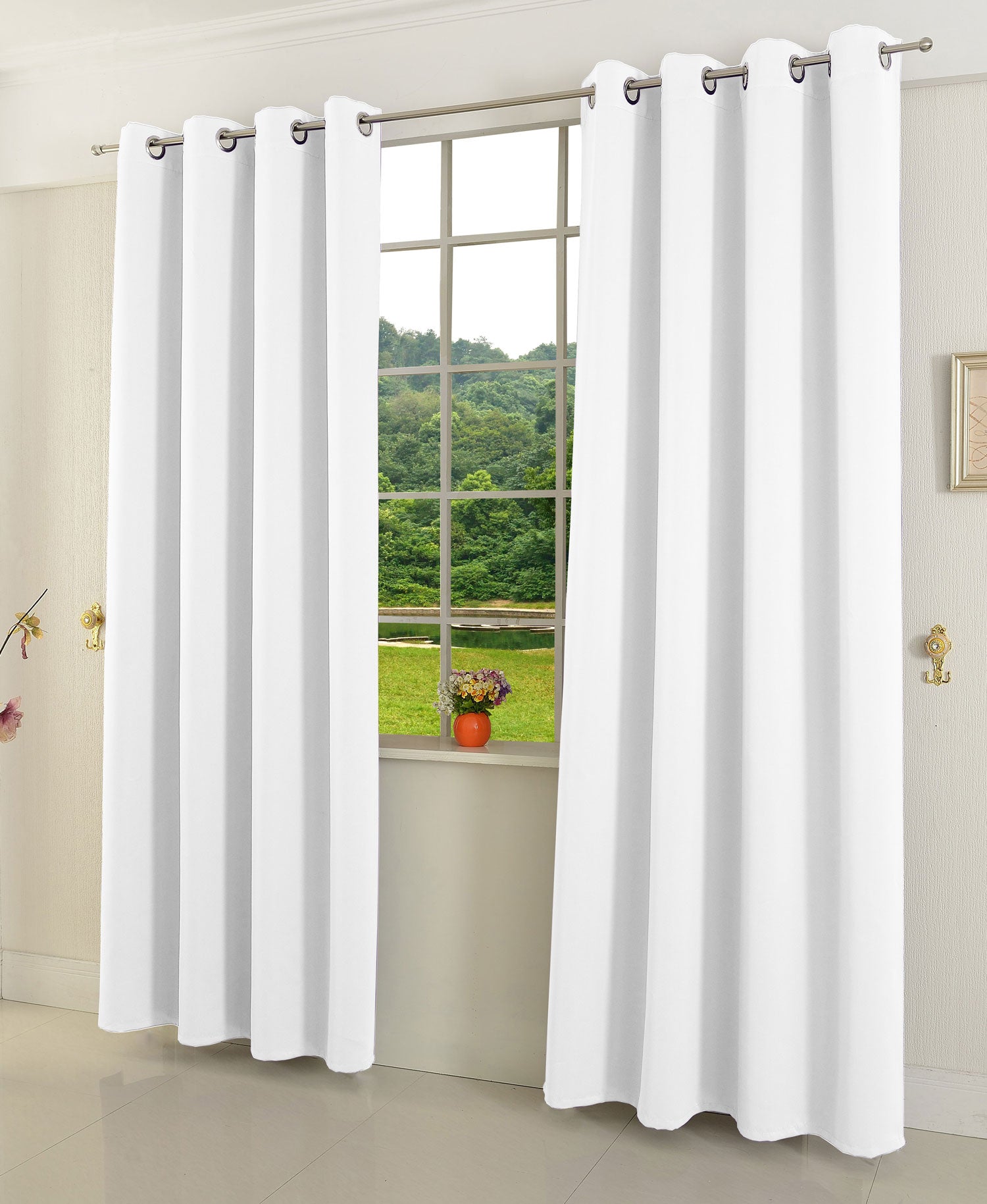 Verdunkelungsvorhang Ösen matt uni Farben blickdicht Blackout 20600 Weiß 175x135 (HxB) Vorhang 20600weiss | Gardinenbox.de