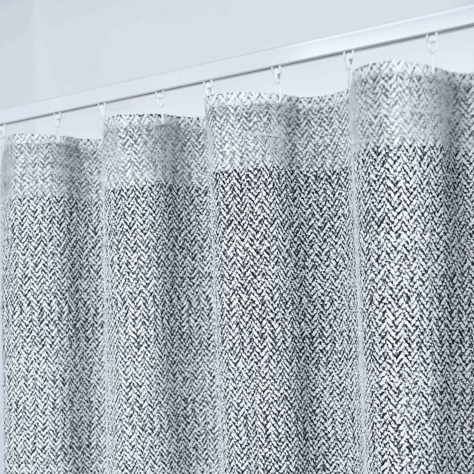 2 Vorhänge Chenille Vorhang Bouclé-Struktur HxB 245x140 cm Weiß Schwarz »MONTANA« Multiband-Aufhängung Pflegeleicht 2023330-2 Vorhang Set 2_Vorhange_Chenille_Vorhang_Boucle-Struktur_HxB_245x140_cm_Weiss_Schwarz_MONTANA_Multiband-Aufhangung_Pflegeleicht_2023330-2_-_Gardinenbox.de_-_-3668396 | Gardinenbox.de