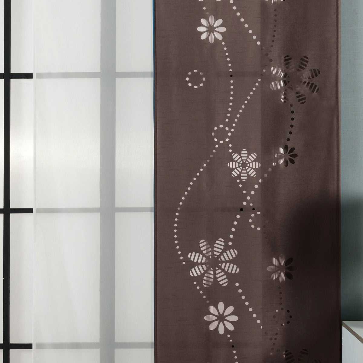 2er-Pack Schiebegardine Flächenvorhang Albi Lasercut Wildseide Optik Voile cm (HxB) inkl. Paneelwagen und Beschwerungsstangen 165630 Braun Schiebegardine 2er-Pack_Schiebegardine_Flachenvorhang_Albi_Lasercut_Wildseide_Optik_Voile_cm_HxB_inkl._Paneelwagen_und_Beschwerungsstangen_165630_-_Gardinenbox.de_-_-3674672 | Gardinenbox.de