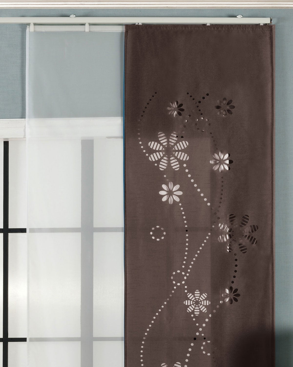 2er-Pack Schiebegardine Flächenvorhang Albi Lasercut Wildseide Optik Voile cm (HxB) inkl. Paneelwagen und Beschwerungsstangen 165630 Braun Schiebegardine 2er-Pack_Schiebegardine_Flachenvorhang_Albi_Lasercut_Wildseide_Optik_Voile_cm_HxB_inkl._Paneelwagen_und_Beschwerungsstangen_165630_-_Gardinenbox.de_-_-3674672 | Gardinenbox.de