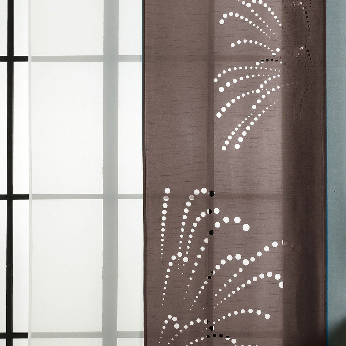 2er-Pack Schiebegardine Flächenvorhang Rodez Lasercut Wildseide Optik Voile cm (HxB) inkl. Paneelwagen und Beschwerungsstangen 165640 Braun Schiebegardine 2er-Pack_Schiebegardine_Flachenvorhang_Rodez_Lasercut_Wildseide_Optik_Voile_cm_HxB_inkl._Paneelwagen_und_Beschwerungsstangen_165640_-_Gardinenbox.de_-_-3675180 | Gardinenbox.de