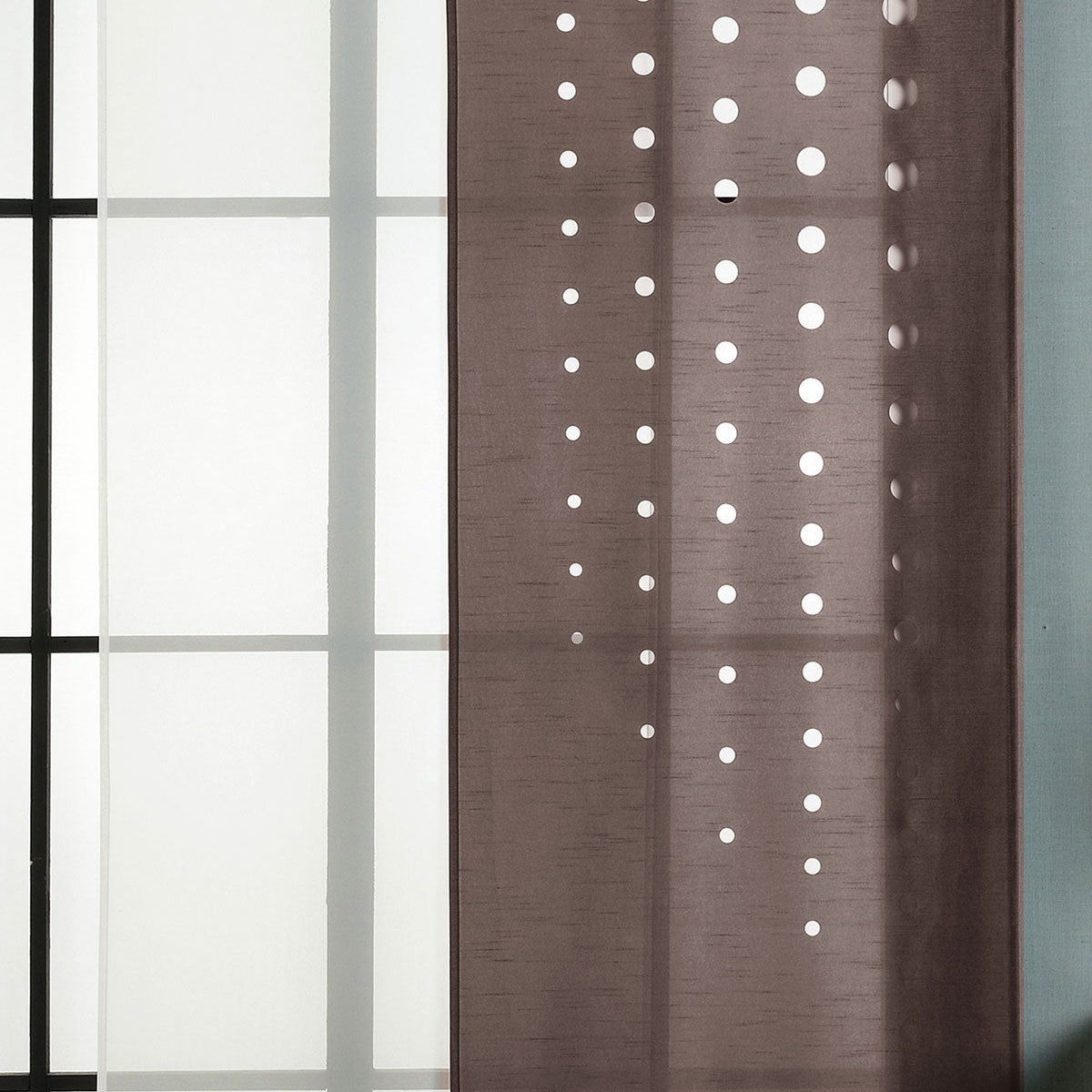 2er-Pack Schiebegardine Flächenvorhang Toledo Lasercut Wildseide Optik Voile cm (HxB) inkl. Paneelwagen und Beschwerungsstangen 165660 Braun Schiebegardine 2er-Pack_Schiebegardine_Flachenvorhang_Toledo_Lasercut_Wildseide_Optik_Voile_cm_HxB_inkl._Paneelwagen_und_Beschwerungsstangen_165660_-_Gardinenbox.de_-_-3675503 | Gardinenbox.de