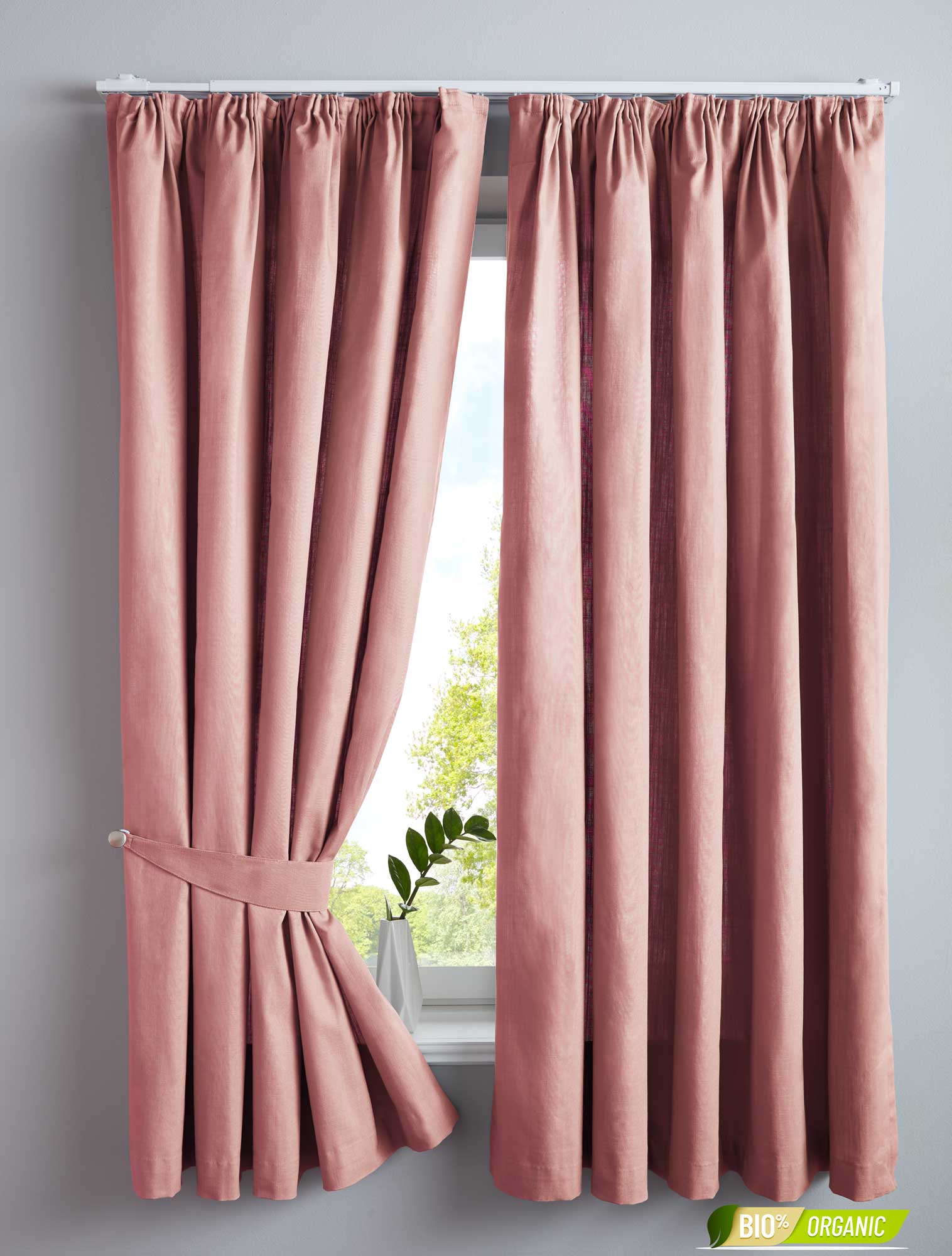 2er Set Bio Organic Vorhänge Reine Baumwolle Blickdicht Gardinen Verdeckte Schlaufen Gardinenband Pflegeleicht 202086 Altrosa HxB 160x145 cm Vorhang Set 2er_Set_Bio_Organic_Vorhange_Reine_Baumwolle_Blickdicht_Gardinen_Verdeckte_Schlaufen_Gardinenband_Pflegeleicht_202086_-_Gardinenbox.de_-_-3669384 | Gardinenbox.de