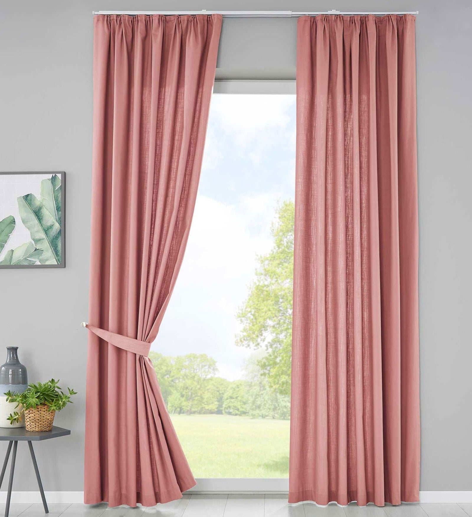 2er Set Bio Organic Vorhänge Reine Baumwolle Blickdicht Gardinen Verdeckte Schlaufen Gardinenband Pflegeleicht 202086 Altrosa HxB 225x145 cm Vorhang Set 2er_Set_Bio_Organic_Vorhange_Reine_Baumwolle_Blickdicht_Gardinen_Verdeckte_Schlaufen_Gardinenband_Pflegeleicht_202086_-_Gardinenbox.de_-_-3669442 | Gardinenbox.de