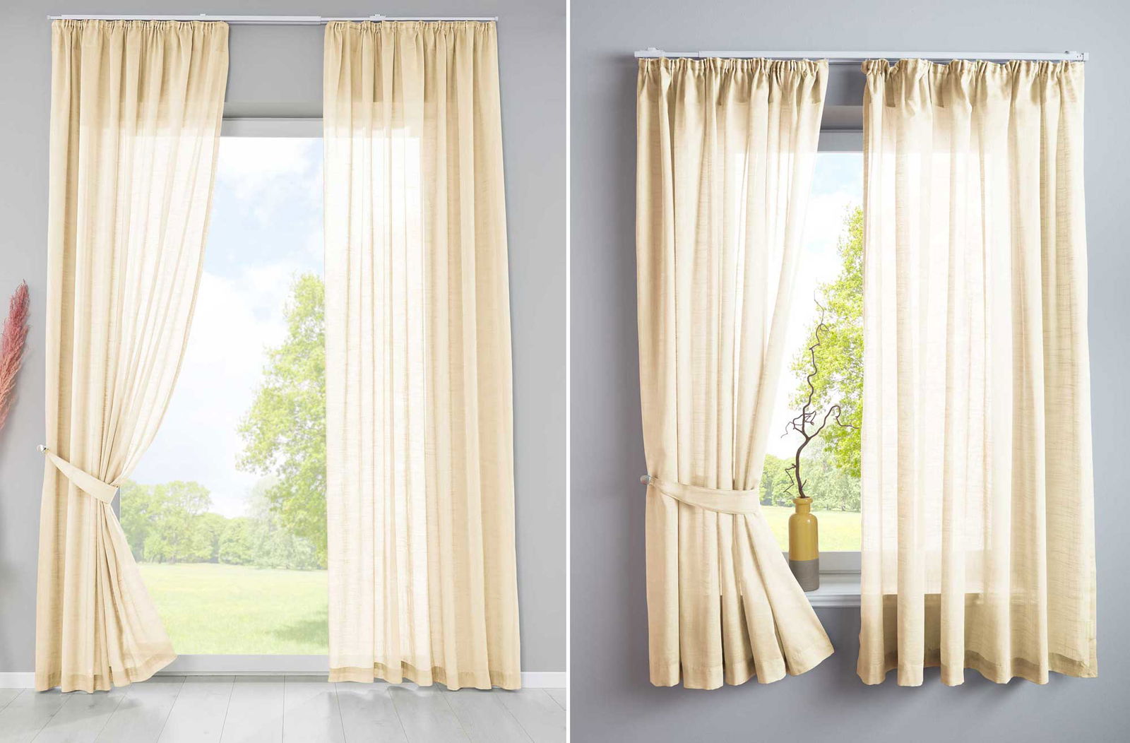 2er Set Bio Organic Vorhänge Reine Baumwolle Transparent Gardinen Verdeckte Schlaufen Gardinenband Pflegeleicht 202087 Vorhang Set 2er_Set_Bio_Organic_Vorhange_Reine_Baumwolle_Transparent_Gardinen_Verdeckte_Schlaufen_Gardinenband_Pflegeleicht_202087_-_Gardinenbox.de_-_-3669989 | Gardinenbox.de