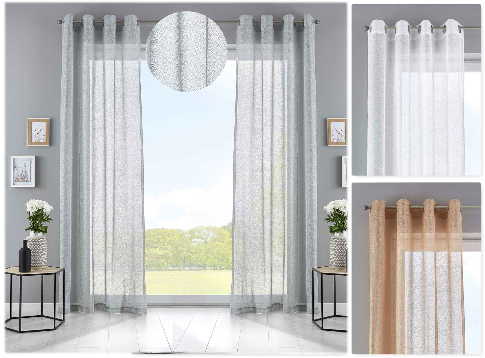 2er Set Gardinen Netz Struktur mit Ösen einfarbig transparent Deko Vorhang Netzvorhang Network 202220353-2 Netzgardine 2er_Set_Gardinen_Netz_Struktur_mit_Osen_einfarbig_transparent_Deko_Vorhang_Netzvorhang_Network_202220353-2_-_Gardinenbox.de_-_-3671321 | Gardinenbox.de
