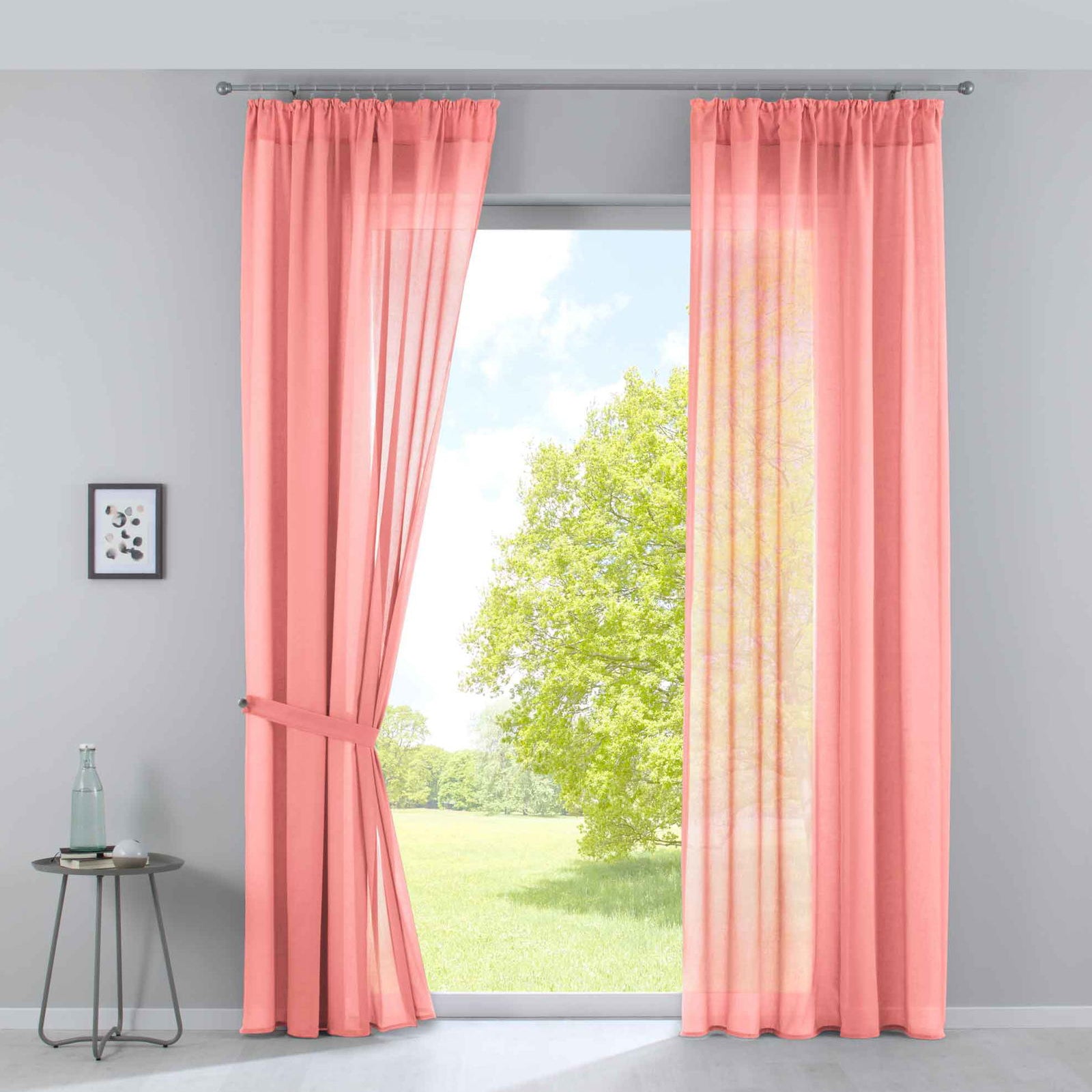 2er Set Gardinen »Nizza« Baumwoll-Voile Halbvoile Transparent Stores mit Gardinenband und Tuneldurchzug 2019031-2 Coral Gardinenschal 2er_Set_Gardinen_Nizza_Baumwoll-Voile_Halbvoile_Transparent_Stores_mit_Gardinenband_und_Tuneldurchzug_2019031-2_-_Gardinenbox.de_-_-3671654 | Gardinenbox.de