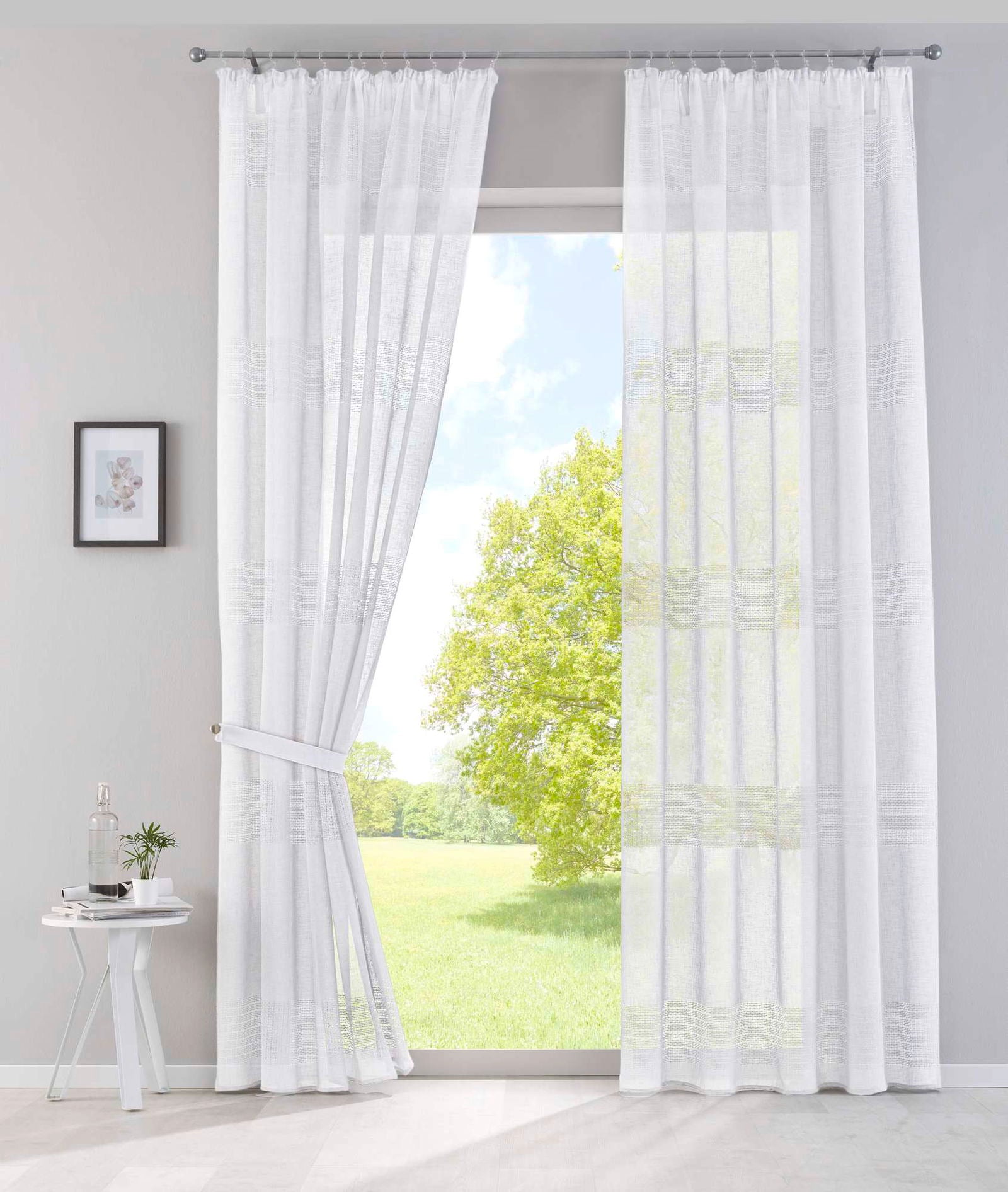 2er Set Gardinen Voile »Sanremo« Landhaus-Stil Querstreifen Leinen Häkel Optik Netzstruktur verdeckte Schlaufen Gardinenband 20190340-2otto Weiß Gardinenschal 2er_Set_Gardinen_Voile_Sanremo_Landhaus-Stil_Querstreifen_Leinen_Hakel_Optik_Netzstruktur_verdeckte_Schlaufen_Gardinenband_20190340-2otto_-_Gardinenbox.de_-_-3671588 | Gardinenbox.de