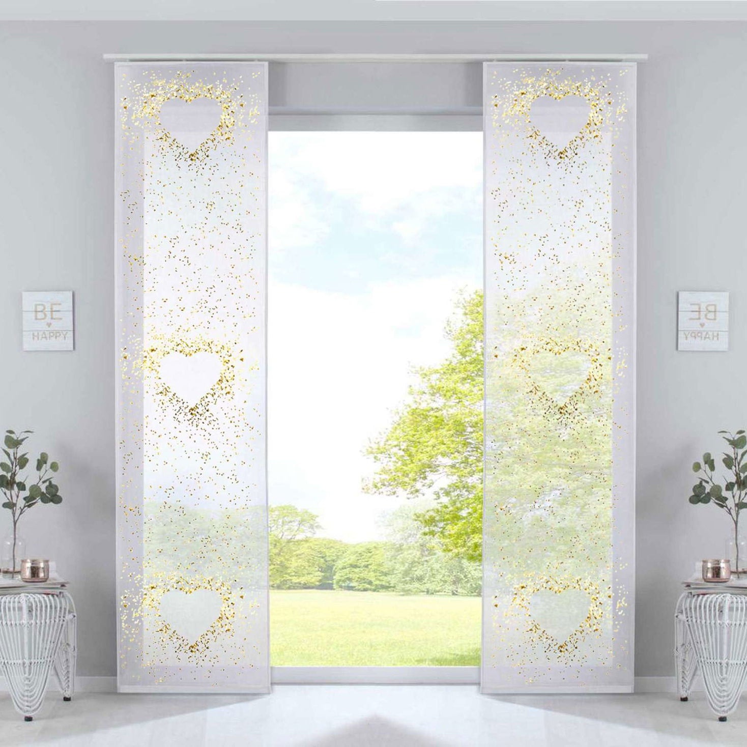 2er Set Schiebegardinen Flächenvorhänge »Izmir« Voile transparent Paneelwagen Beschwerungsstange 2022400-2 Herz Schiebegardine 2er_Set_Schiebegardinen_Flachenvorhange_Izmir_Voile_transparent_Paneelwagen_Beschwerungsstange_2022400-2_-_Gardinenbox.de_-_-3672752 | Gardinenbox.de