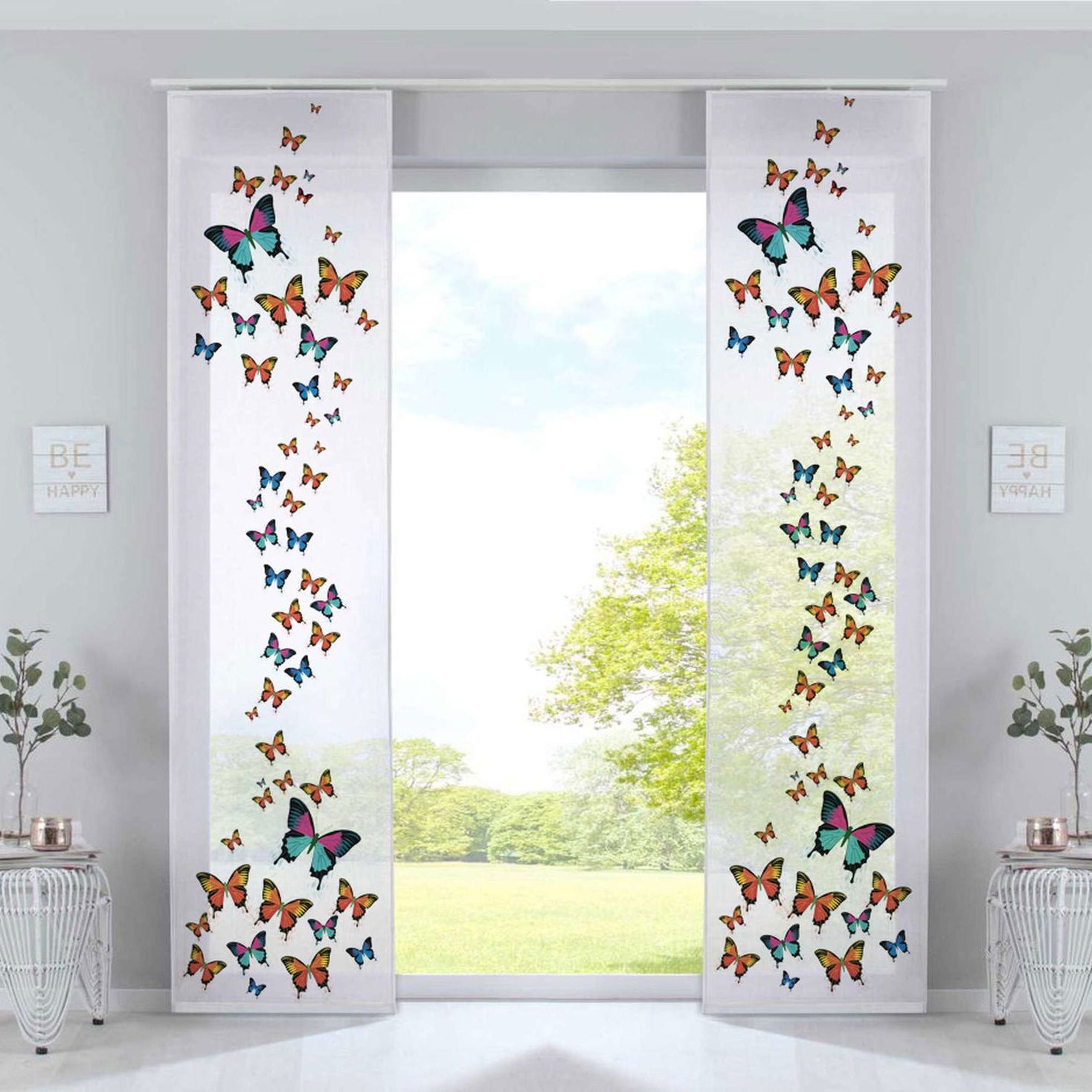 2er Set Schiebegardinen Flächenvorhänge »Izmir« Voile transparent Paneelwagen Beschwerungsstange 2022400-2 Schmetterling Schiebegardine 2er_Set_Schiebegardinen_Flachenvorhange_Izmir_Voile_transparent_Paneelwagen_Beschwerungsstange_2022400-2_-_Gardinenbox.de_-_-3672756 | Gardinenbox.de