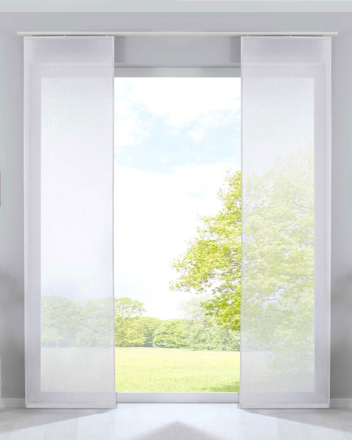 2er Set Schiebegardinen »Nizza« Baumwoll-Voile Halbvoile Transparent Flächenvorhang mit Paneelwagen und Beschwerungsstange 2019032-2 Weiß Schiebegardine 2er_Set_Schiebegardinen_Nizza_Baumwoll-Voile_Halbvoile_Transparent_Flachenvorhang_mit_Paneelwagen_und_Beschwerungsstange_2019032-2_-_Gardinenbox.de_-_-3672777 | Gardinenbox.de