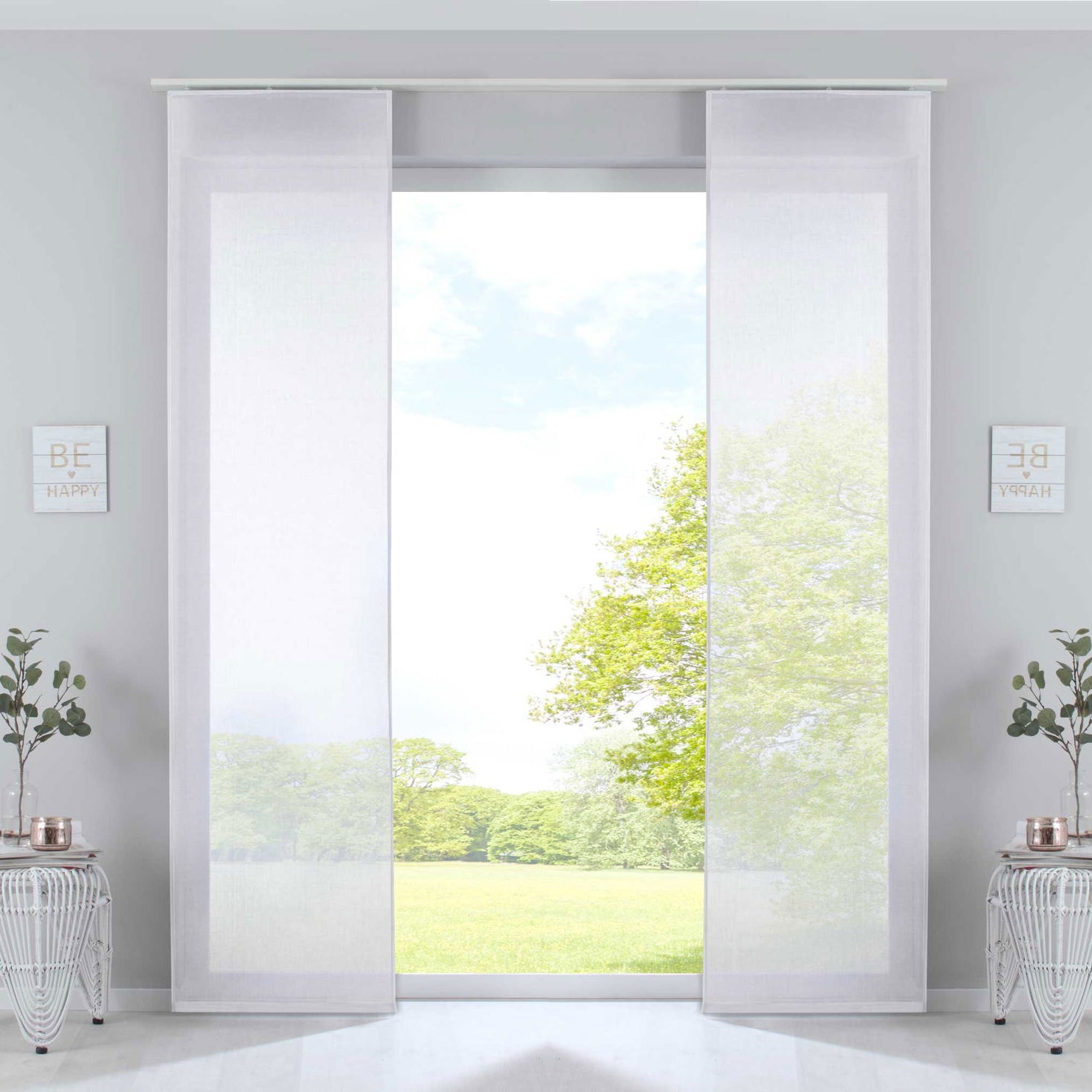 2er Set Schiebegardinen »Nizza« Baumwoll-Voile Halbvoile Transparent Flächenvorhang mit Paneelwagen und Beschwerungsstange 2019032-2 Weiß Schiebegardine 2er_Set_Schiebegardinen_Nizza_Baumwoll-Voile_Halbvoile_Transparent_Flachenvorhang_mit_Paneelwagen_und_Beschwerungsstange_2019032-2_-_Gardinenbox.de_-_-3672777 | Gardinenbox.de