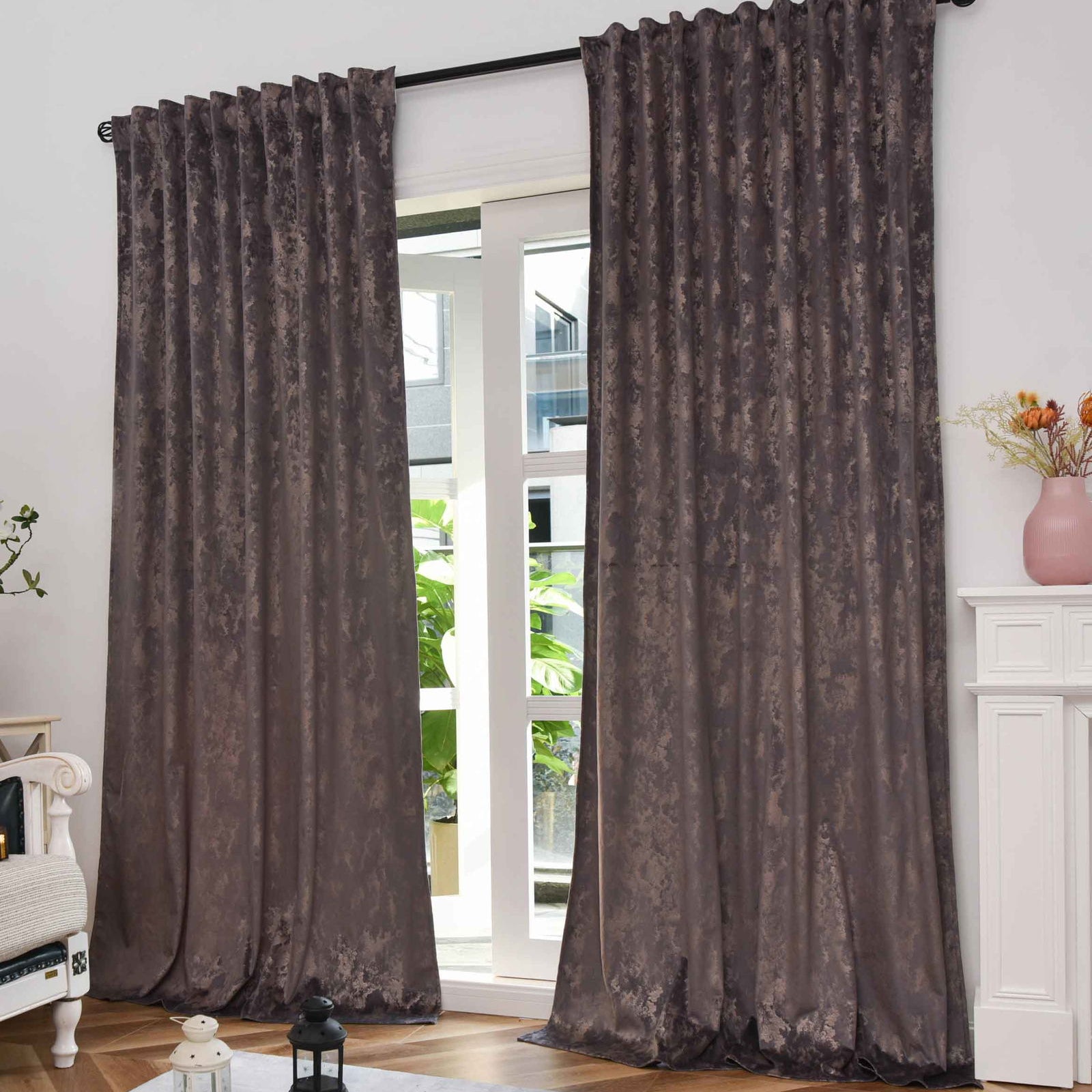 2er Set Vorhänge Samt Damast »MILANO STAR« Vorhang mit Foliendruck und Multiband Aufhängung: Königlicher Luxus für Ihr Zuhause 2023300-2 Grau Rosegold Vorhang Set 2er_Set_Vorhange_Samt_Damast_MILANO_STAR_Vorhang_mit_Foliendruck_und_Multiband_Aufhangung_Koniglicher_Luxus_fur_Ihr_Zuhause_2023300-2_-_Gardinenbox.de_-_-3674245 | Gardinenbox.de