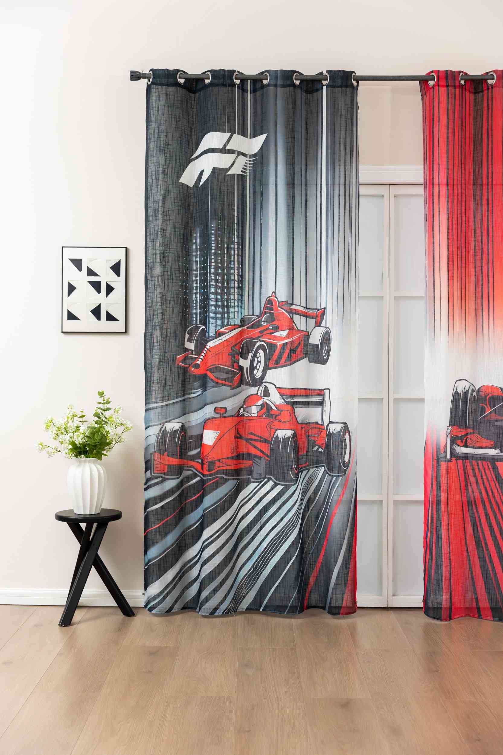 2er Set Vorhang Ösen Grobfaser »Seoul Collection« Digital Druck Ösen Linenlook-Struktur Halbransparent Blickdicht Gardinen Vorhang 3F3A5885 | Gardinenbox.de