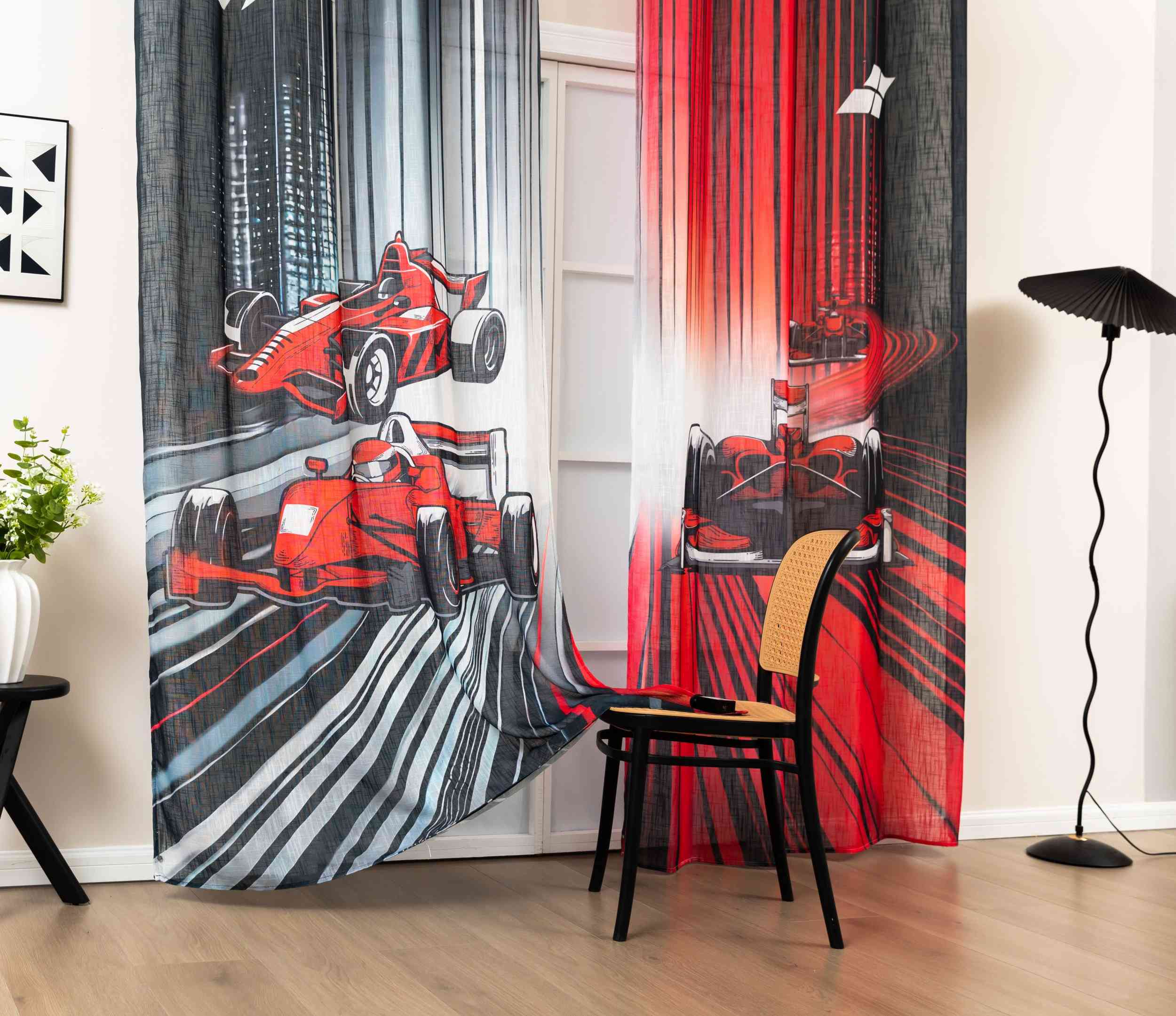 Vorhang Ösen Grobfaser »Seoul Collection« Digital Druck Ösen Gardinen Linenlook-Struktur Halbransparent Blickdicht 2024120 Vorhang 3F3A5917 | Gardinenbox.de