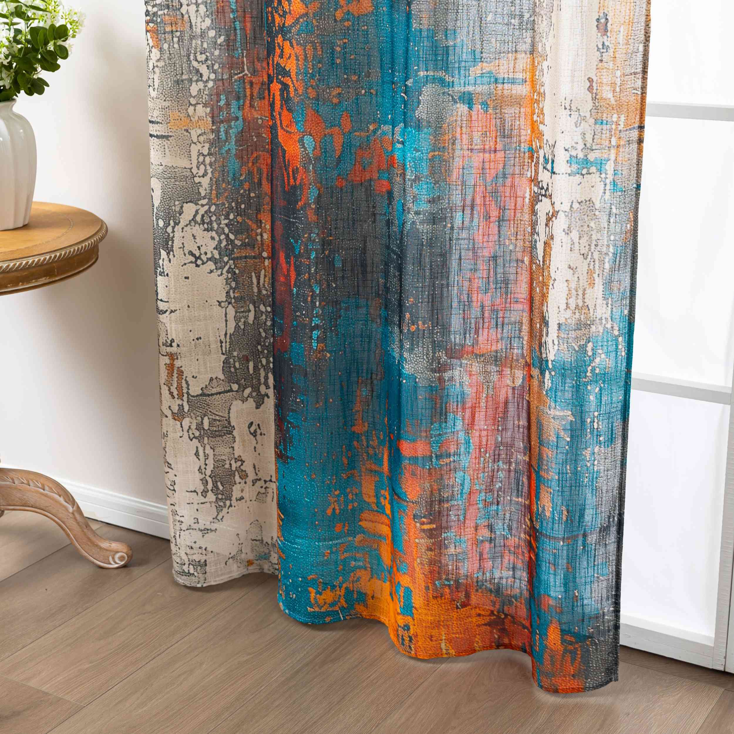 Vorhang Ösen Grobfaser »Seoul Collection« Digital Druck Ösen Gardinen Linenlook-Struktur Halbransparent Blickdicht 2024120 Vorhang 3F3A6034 | Gardinenbox.de