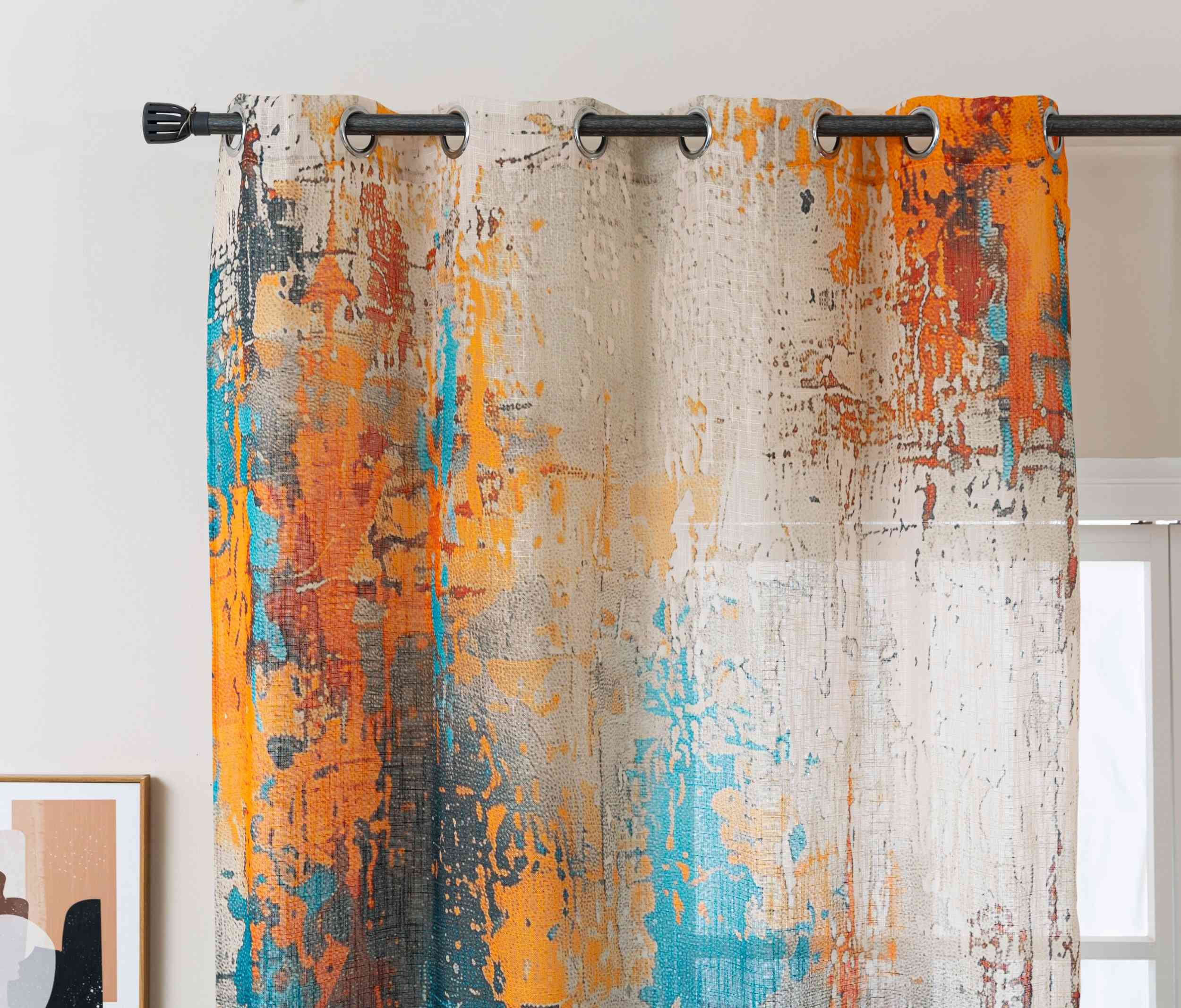 2er Set Vorhang Ösen Grobfaser »Seoul Collection« Digital Druck Ösen Linenlook-Struktur Halbransparent Blickdicht Gardinen Vorhang 3F3A6045_1 | Gardinenbox.de