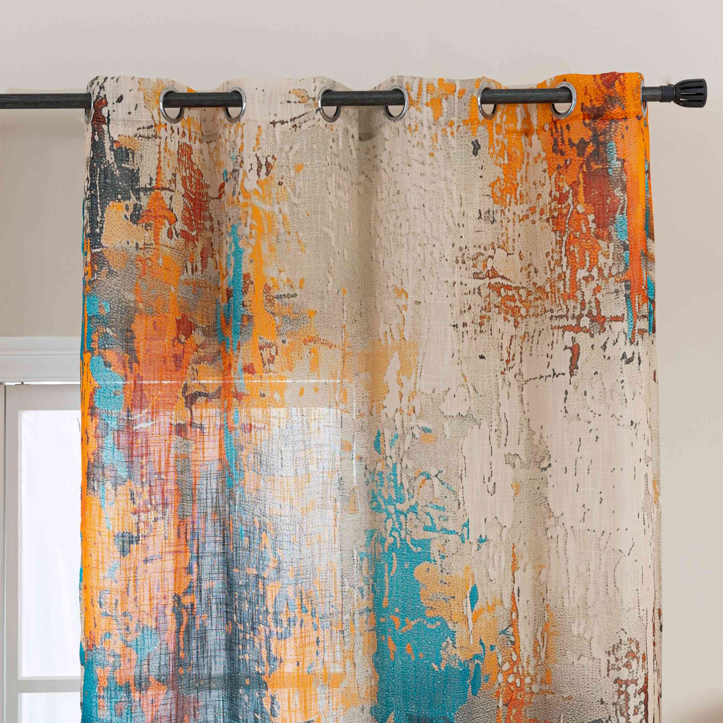 Vorhang Ösen Grobfaser »Seoul Collection« Digital Druck Ösen Gardinen Linenlook-Struktur Halbransparent Blickdicht 2024120 Vorhang 3F3A6047 | Gardinenbox.de